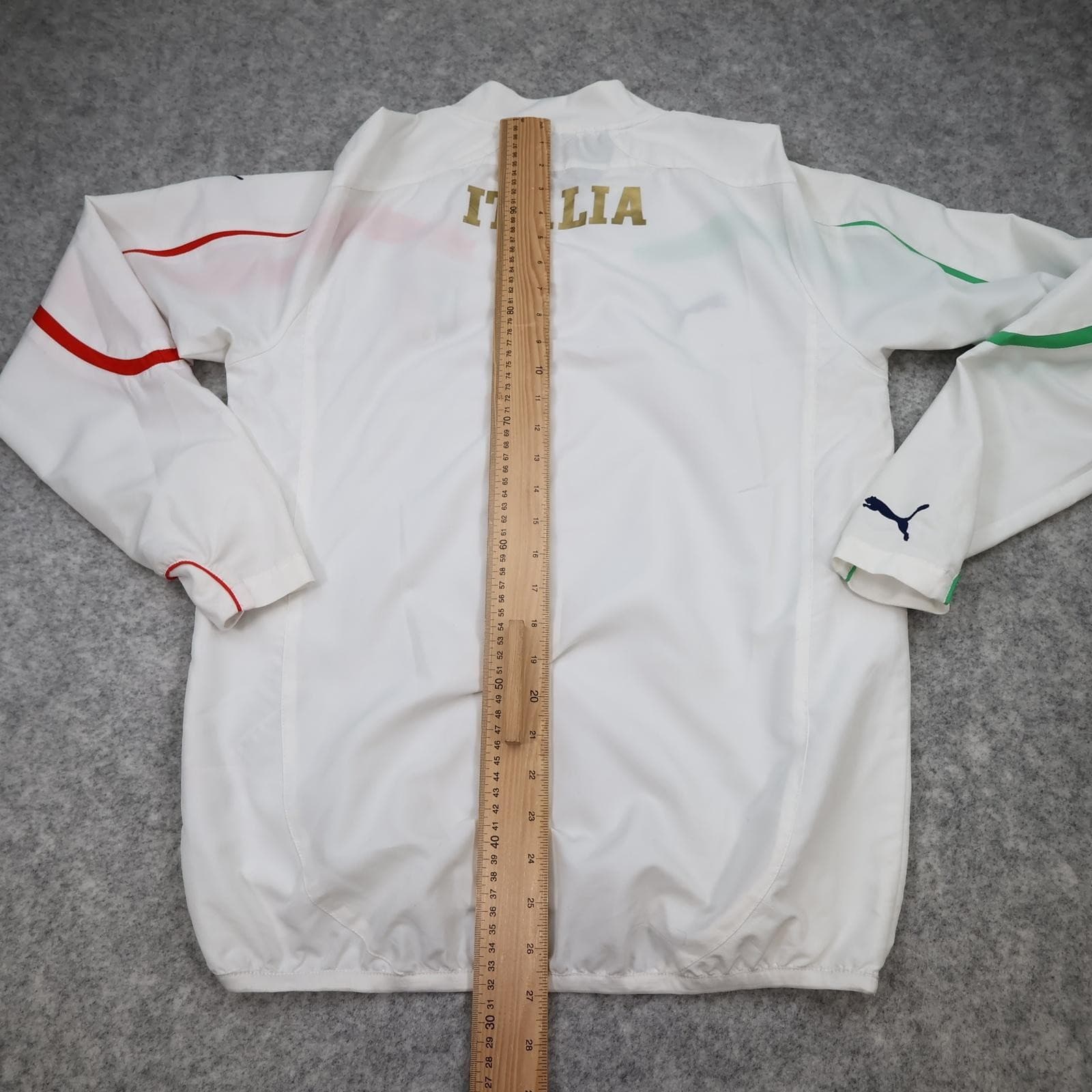 Italy Training Shirt Mens Small White 2010 2012 Football Puma Soccer Pullover photo 10