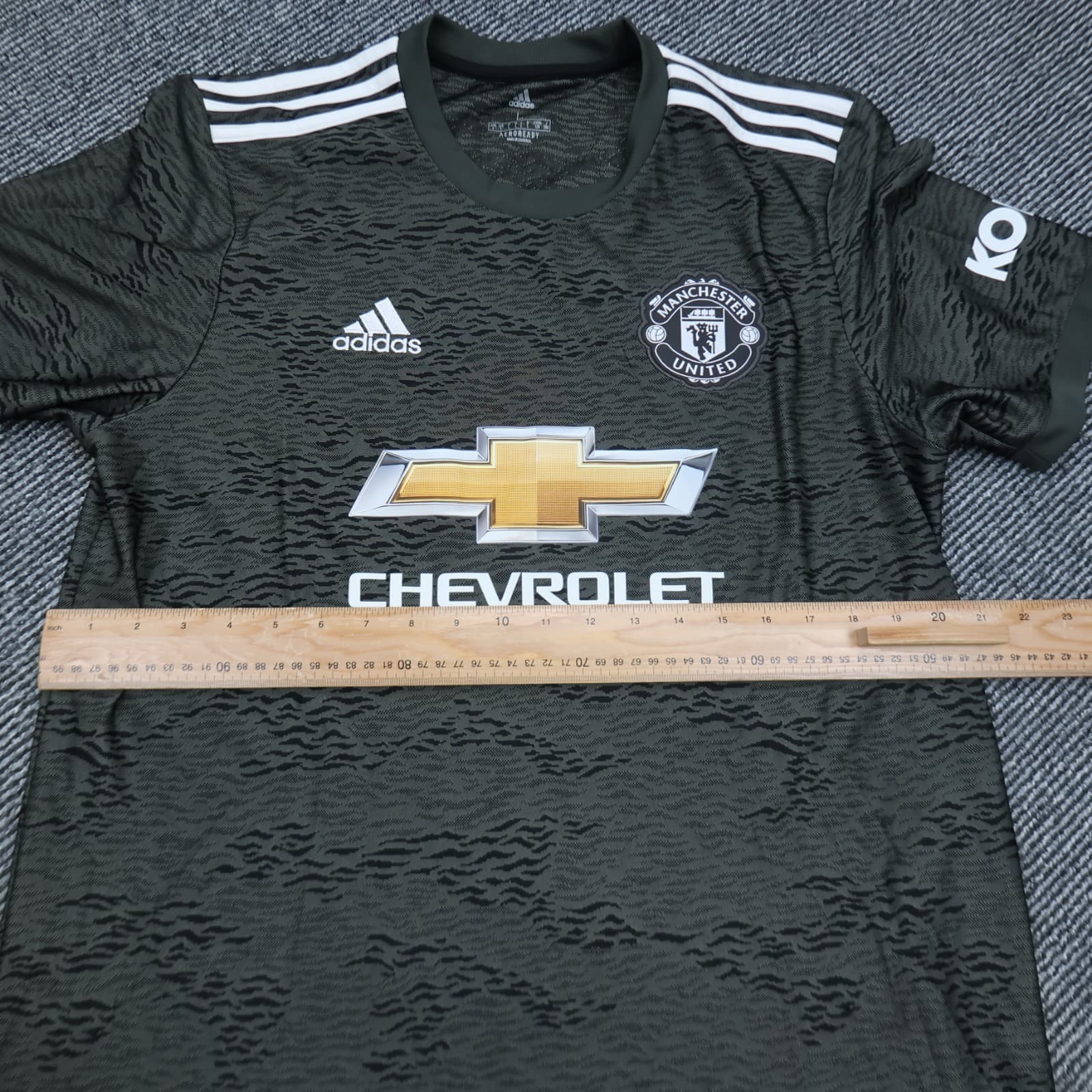 Manchester United Shirt Large Black Away Kit 2020 2021 Adidas Soccer Jersey photo 11