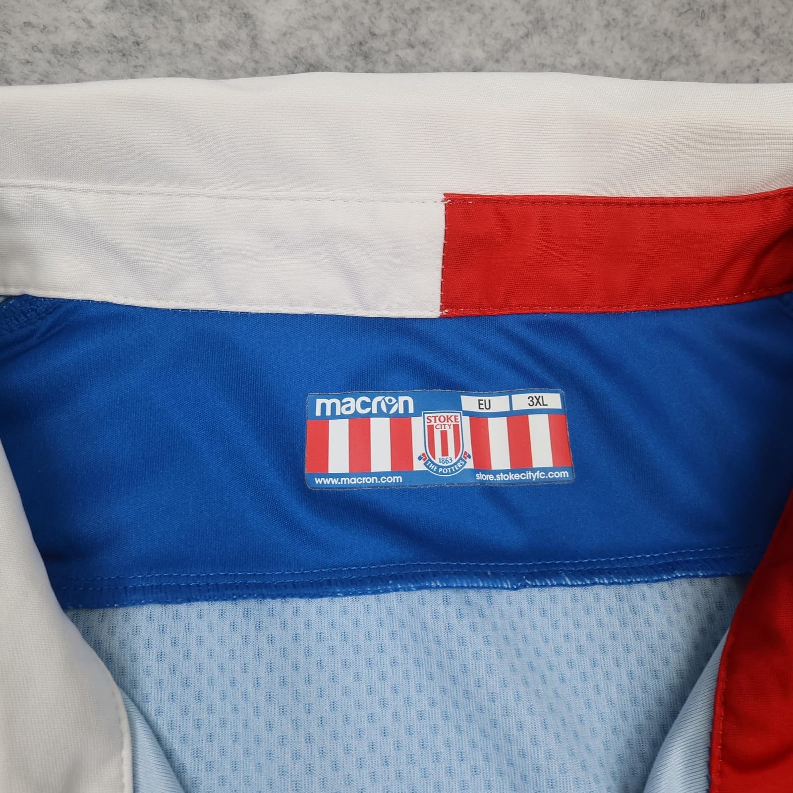 Stoke City Shirt Mens 3XL Blue Away Football Macron 2017 2018 Soccer Jersey photo 5