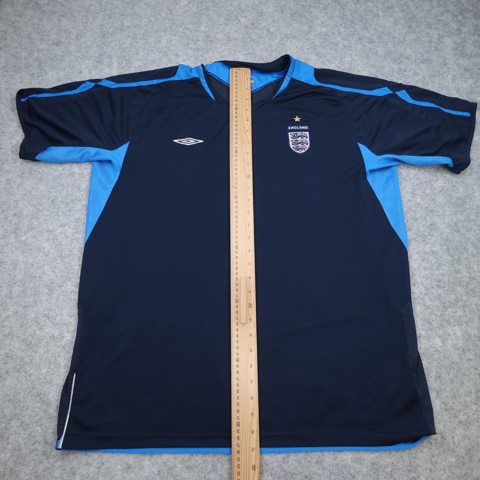England Training Shirt Mens XL Blue Football Umbro X Static Jersey 2006 2007 photo 9