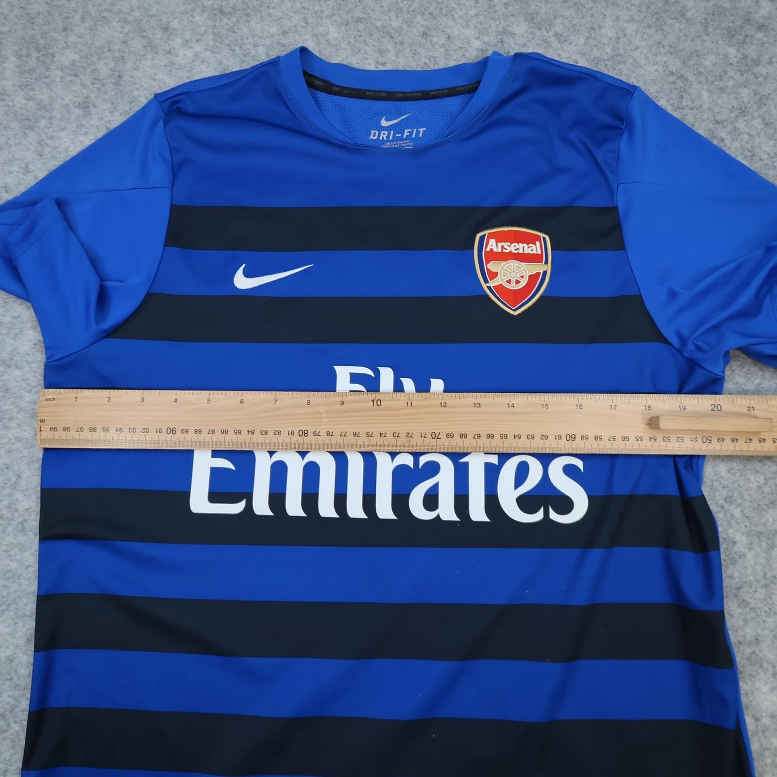 Arsenal Training Shirt Mens Large Blue Football Nike Dri-FIT 2013 2014 Jersey photo 11