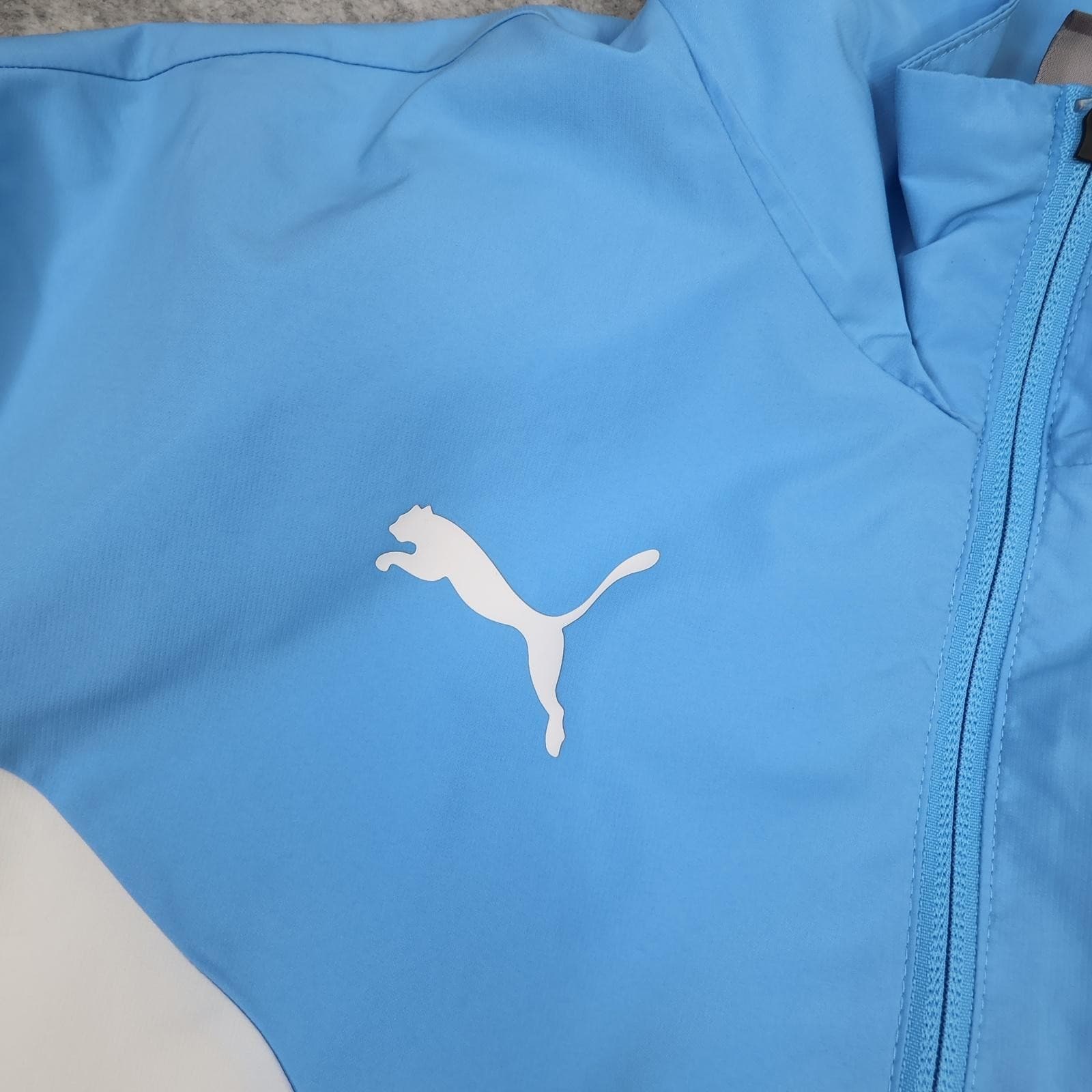 Manchester City Jacket Mens Medium Blue White Football Puma First Mile 2020 2021 photo 4