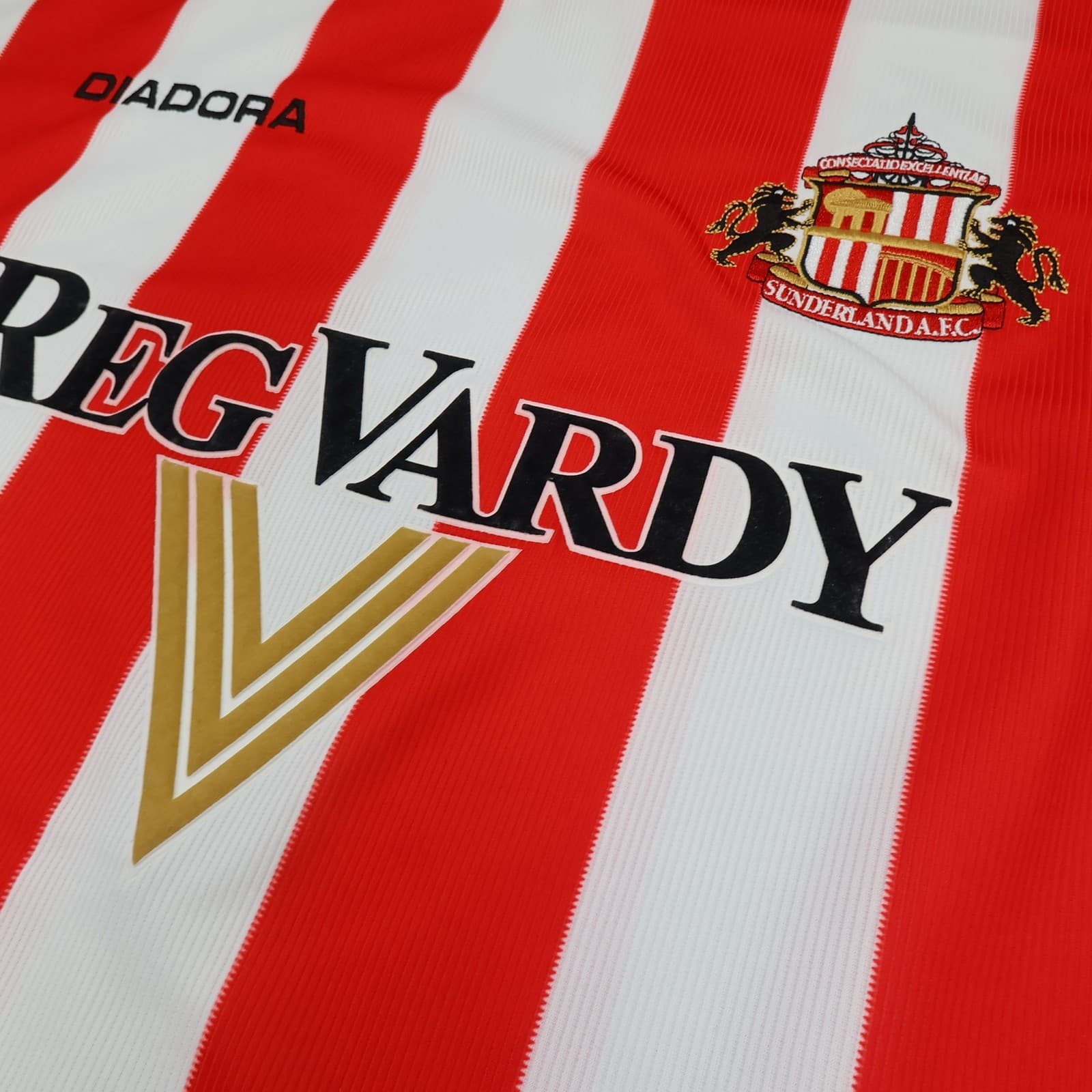 Sunderland Shirt Mens XL Red Home 2004 2005 Diadora Reg Vardy Soccer Jersey photo 5
