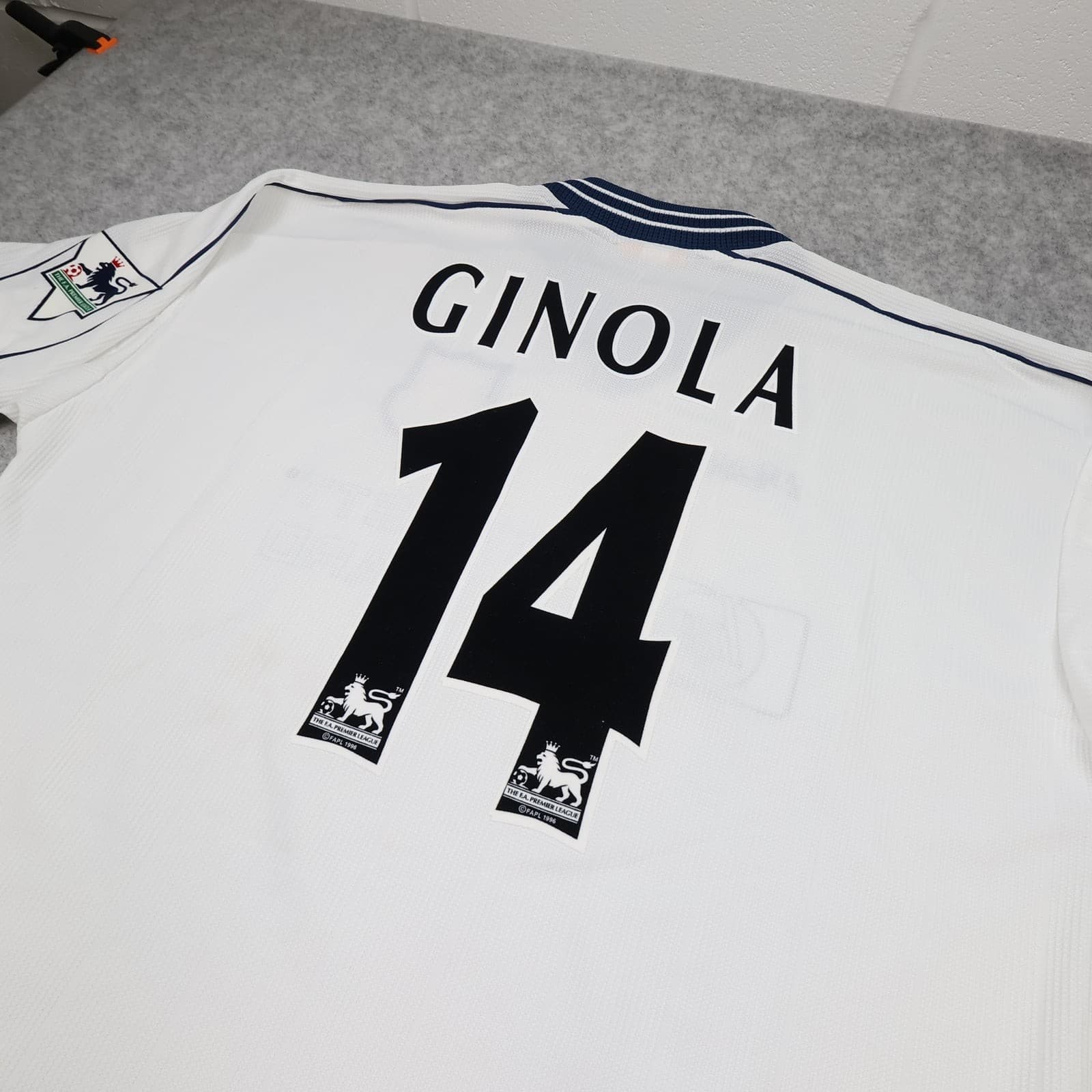 Tottenham Hotspur Shirt Extra Large White Home 1997 1999 Pony David Ginola 14 photo 11