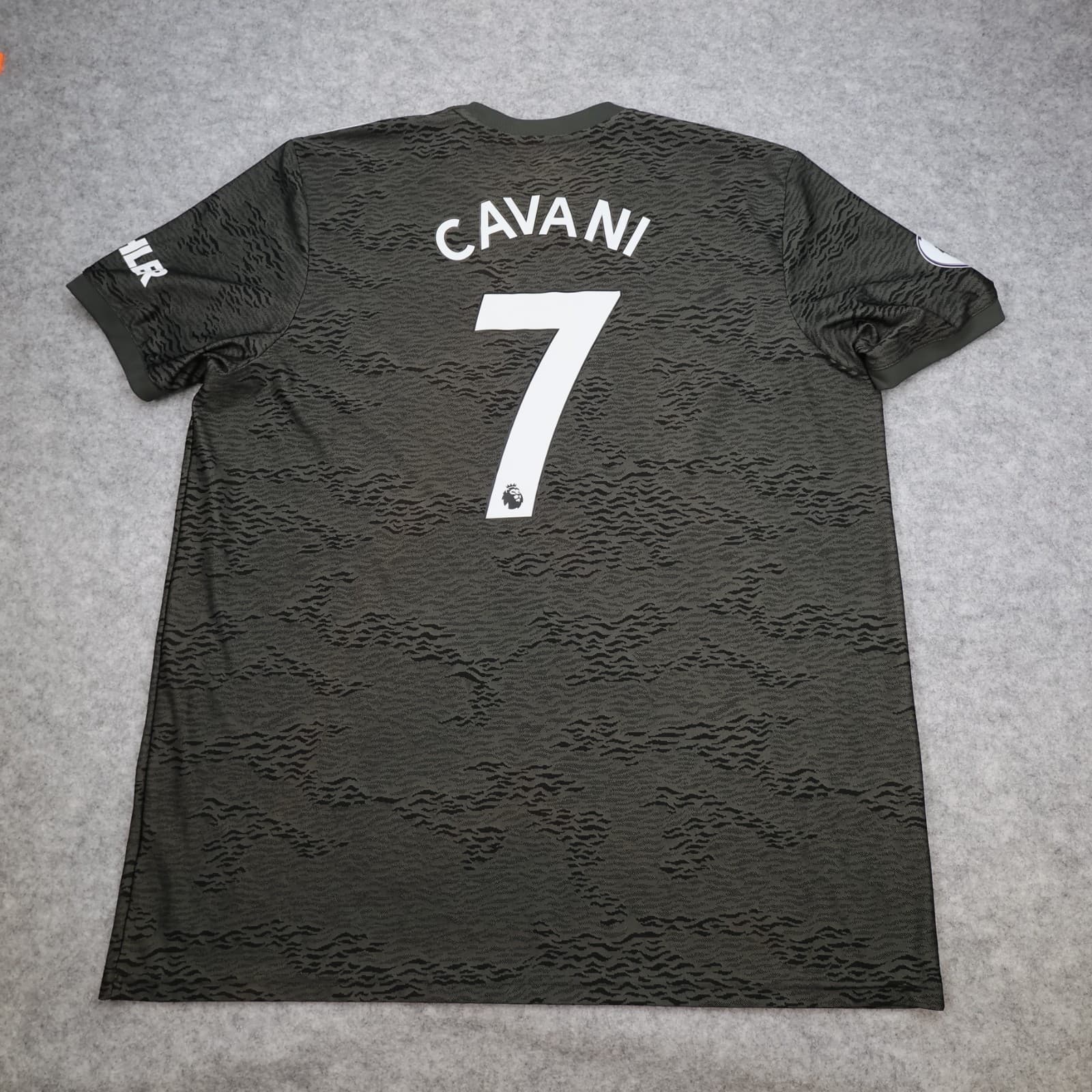 Manchester United Shirt 2XL Green Away Kit 2020 2021 Adidas Soccer Jersey Cavani