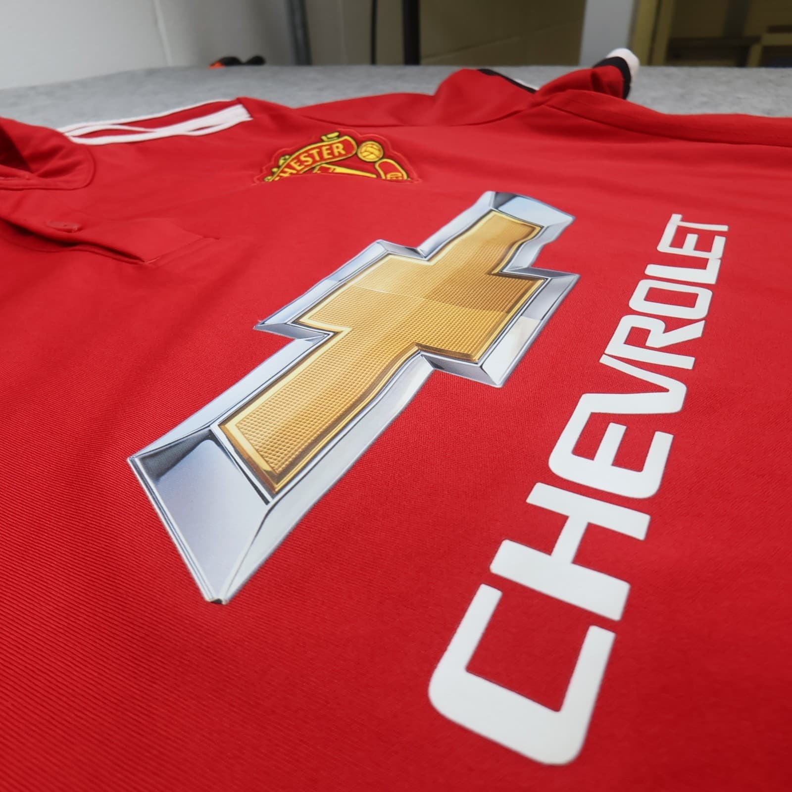 Manchester United Shirt Large Red Home Kit 2017 2018 Adidas Soccer Jersey photo 6