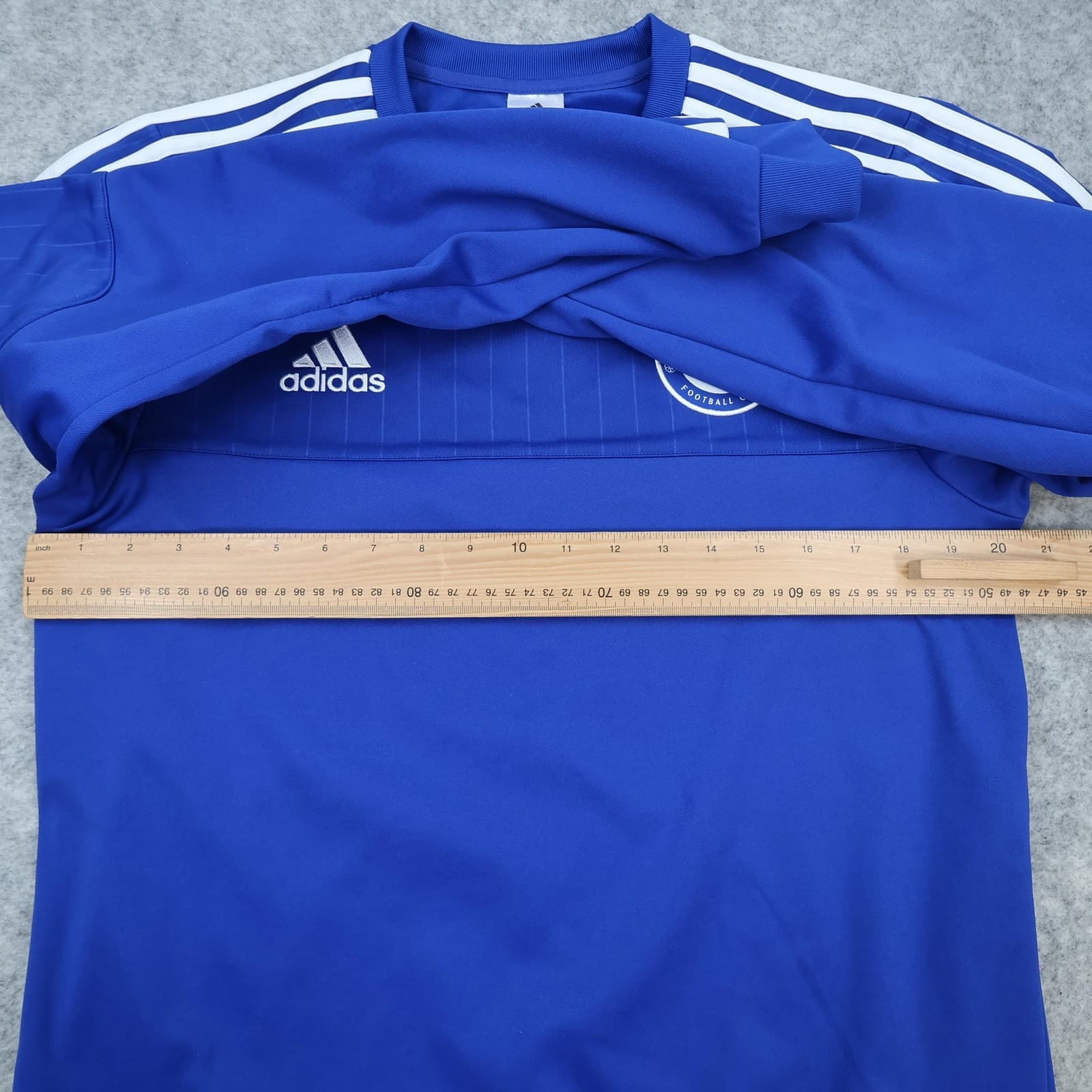 Chelsea Drill Top Mens Medium Blue Football Adidas Soccer Jumper 2015 2016 photo 8