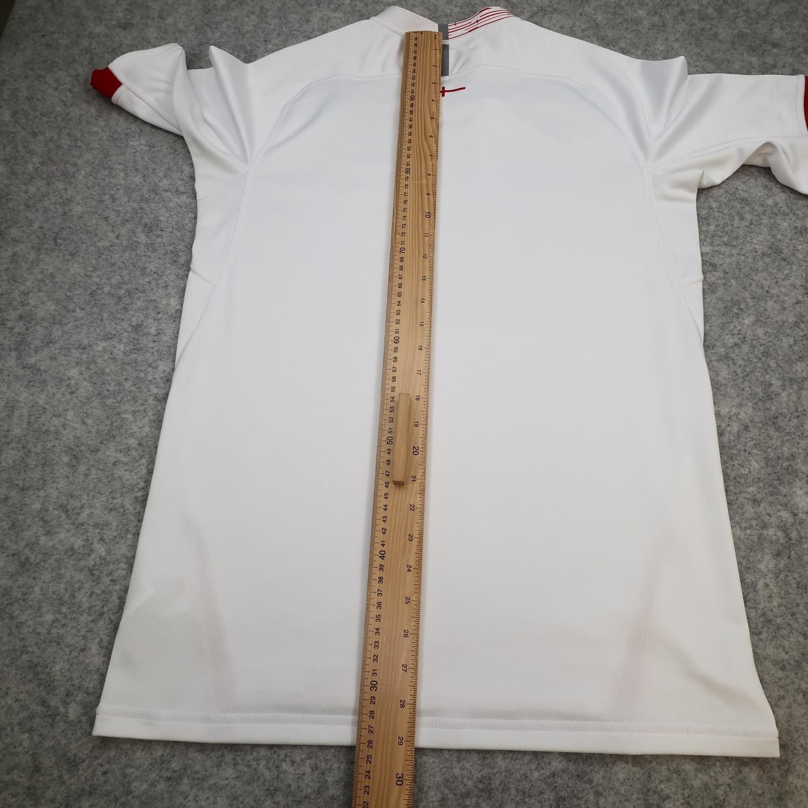 England Rugby Shirt Mens Medium White Rugby Union 2015 2016 O2 Vapodri Jersey photo 9