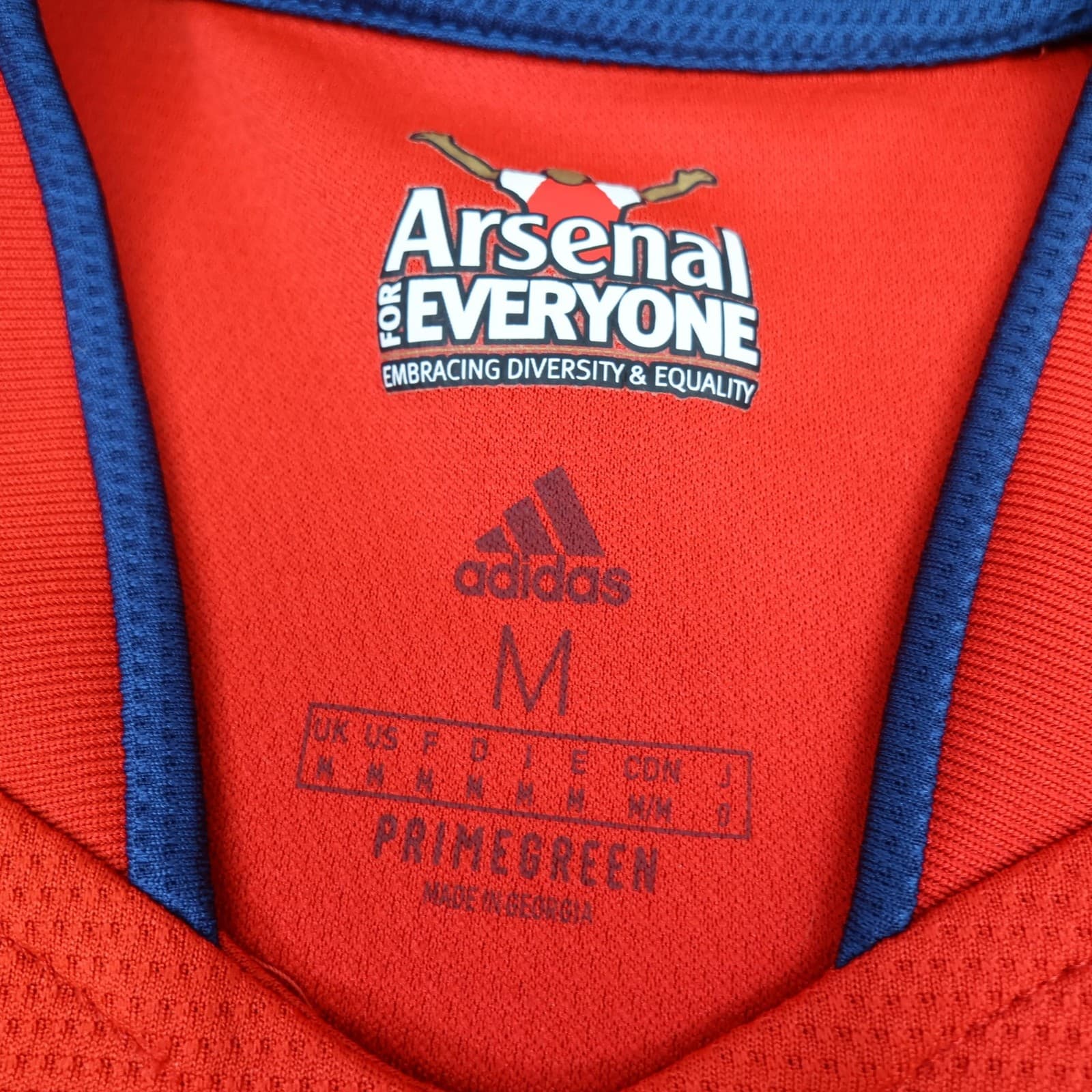 Arsenal Shirt Mens Medium Red Home 2021 2022 EPL Football Adidas Soccer Jersey photo 9