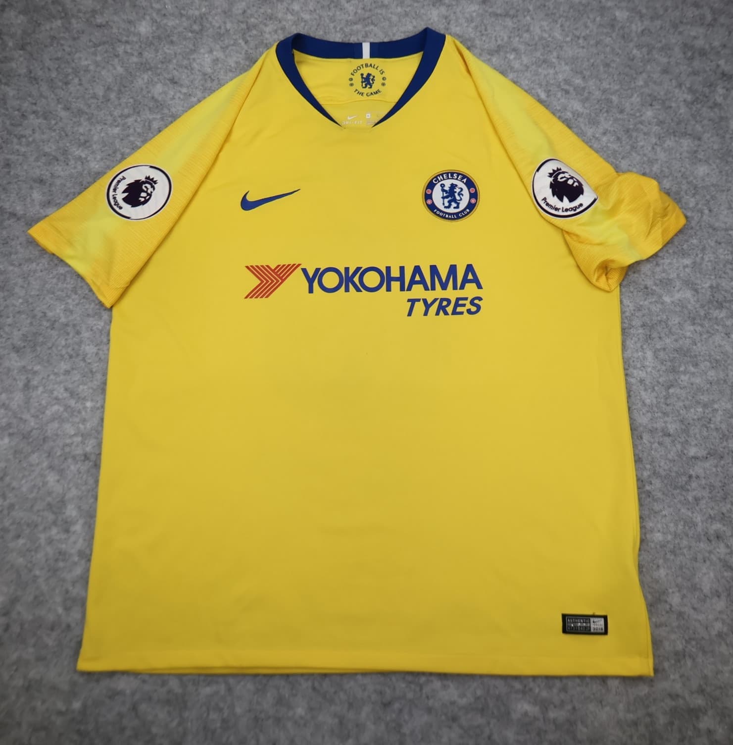 Chelsea Shirt Extra Large Yellow Away Kit 2018 2019 Nike Jersey Eden Hazard 10 photo 2