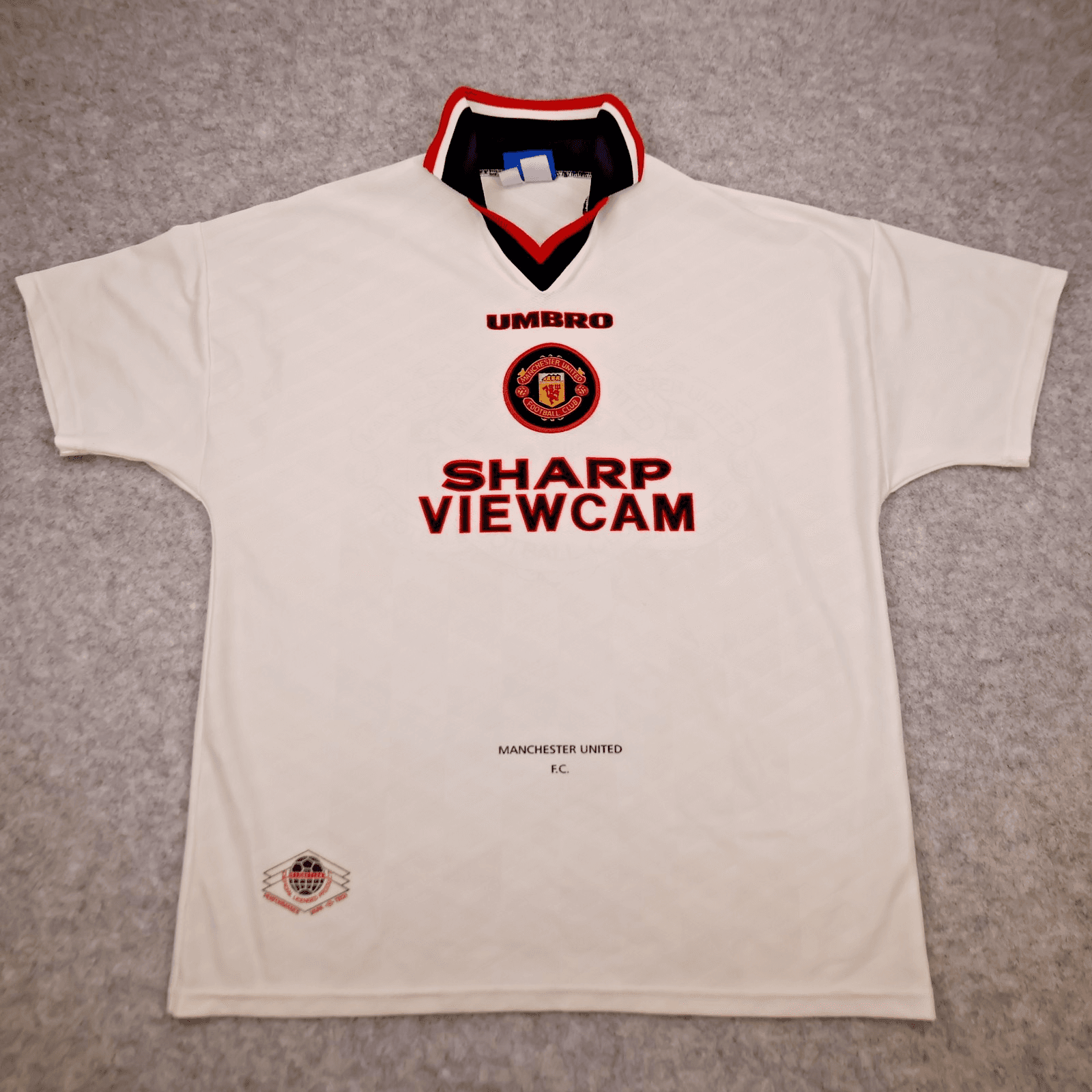 Vintage Manchester United Shirt Extra Large White Away Kit 1996 1997 Umbro