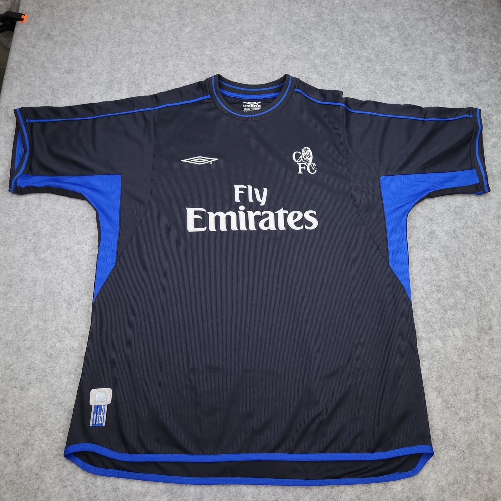 Vintage Chelsea Shirt Mens 2XL Black Away Kit EPL 2002 2004 Umbro Lampard 8 photo 2