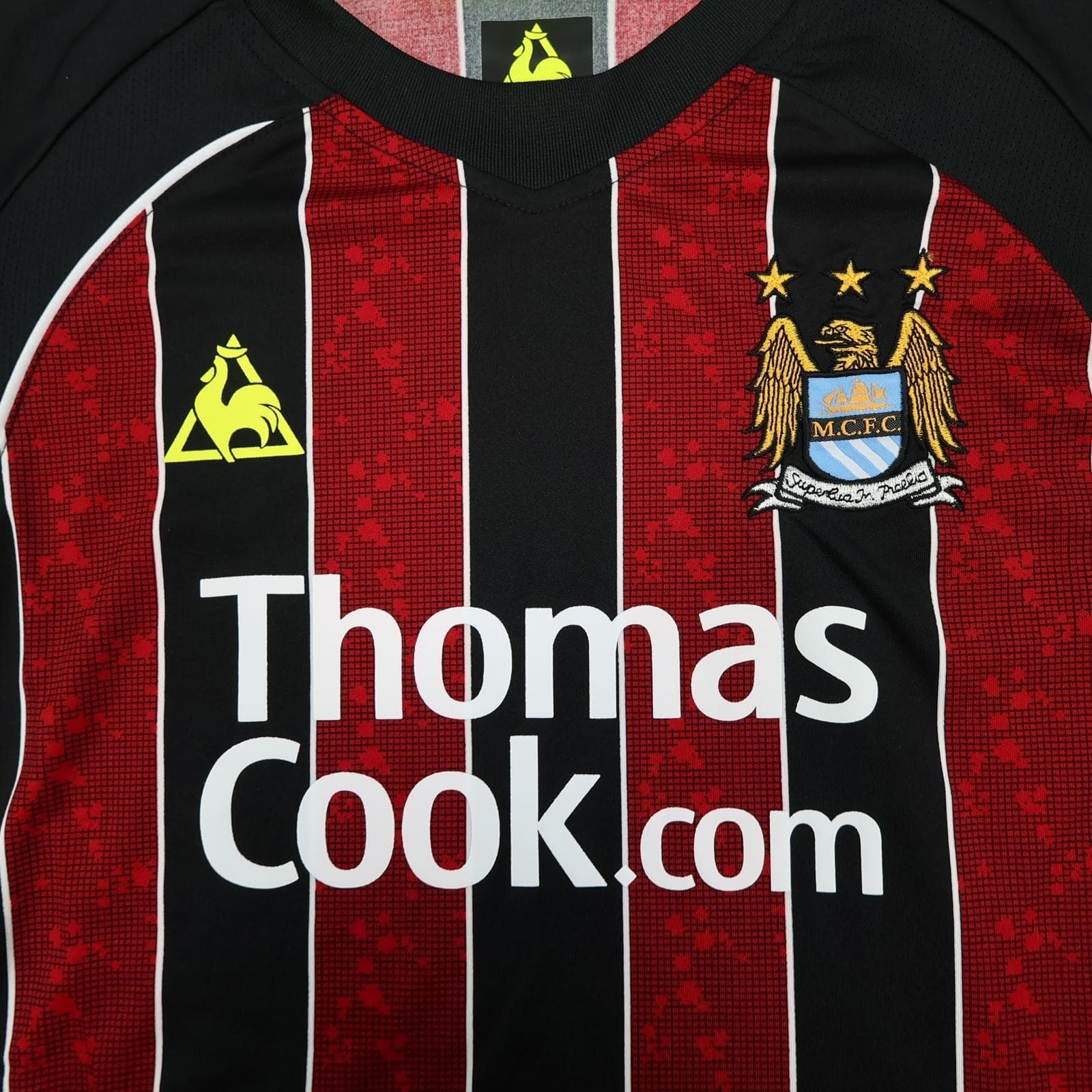 Manchester City Shirt Mens Medium Black Away 2008 2009 Football Le Coq Sportif photo 3