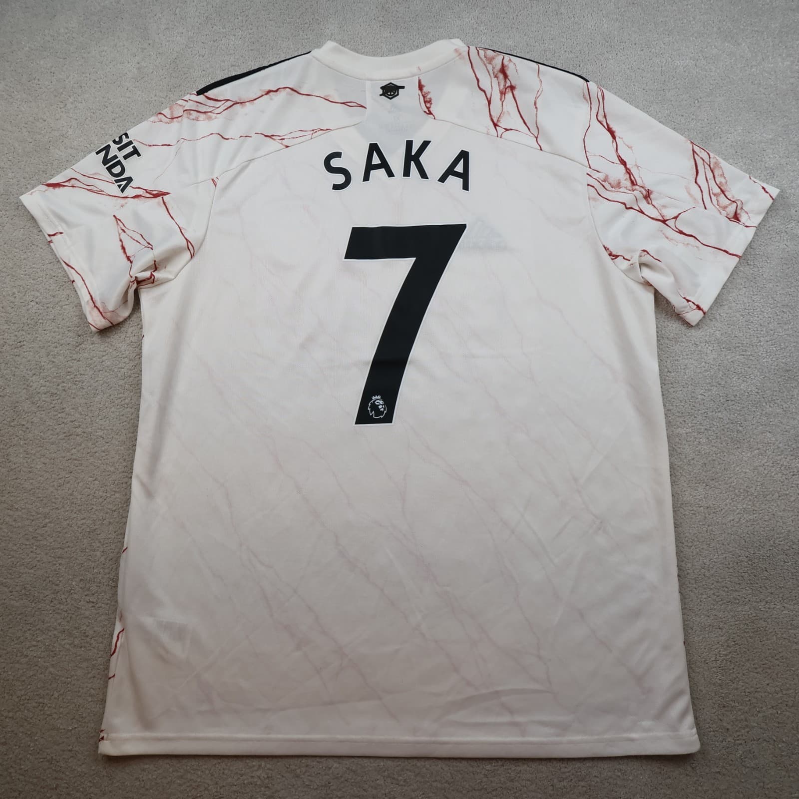 Arsenal Shirt Extra Large White Away Kit 2021 2022 Adidas Jersey Soccer Saka 7