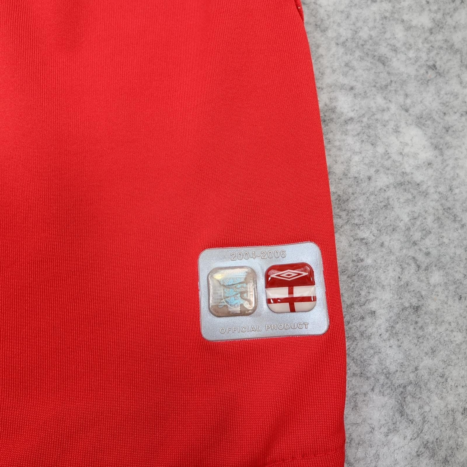 Vintage England Away Shirt Mens XL Red 2004 2006 Umbro Beckham Jersey photo 5