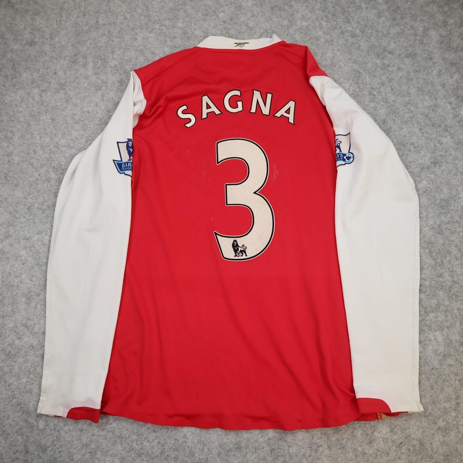 Arsenal Shirt Mens Large Red Home Long Sleeve 2006 2008 Football Nike Sagna 3 photo 17