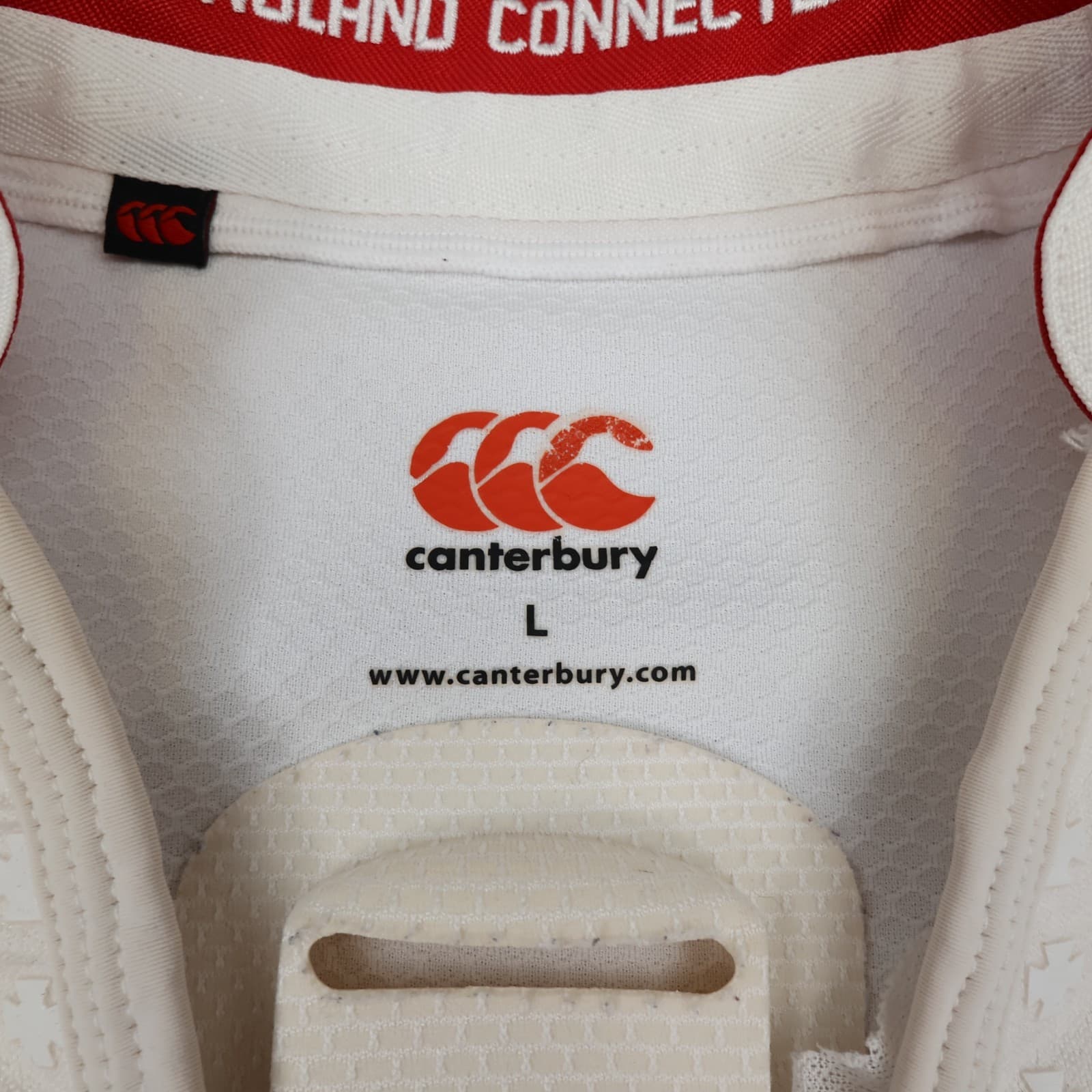 England Rugby Shirt Large White Home Kit 2014 2016 Nike Jersey Player Issue photo 7