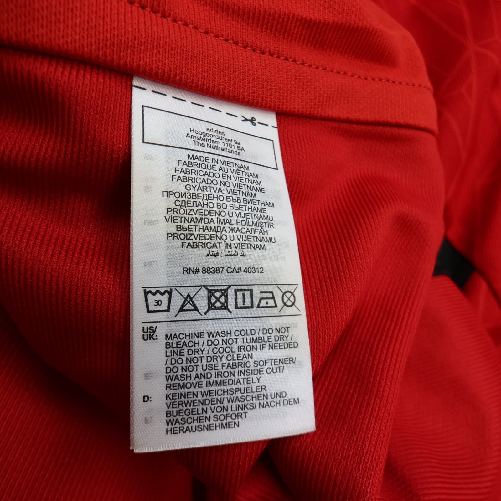 Manchester United Shirt Extra Large Red Home Kit 23 24 Adidas Soccer Jersey photo 12