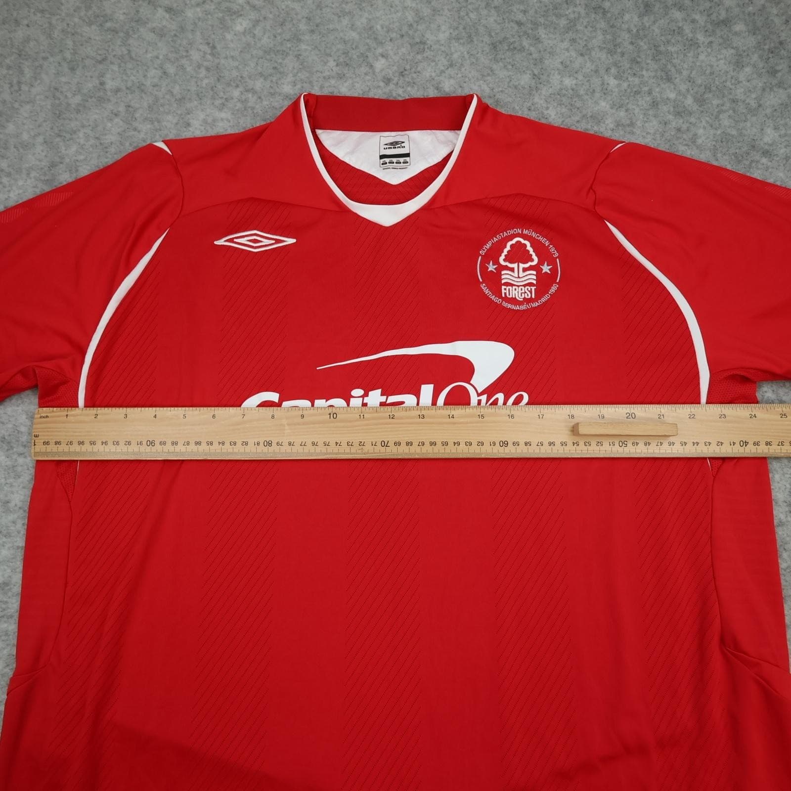 Nottingham Forest Shirt Mens 2XL Red Home 2008 2009 Umbro Capital One Jersey photo 12