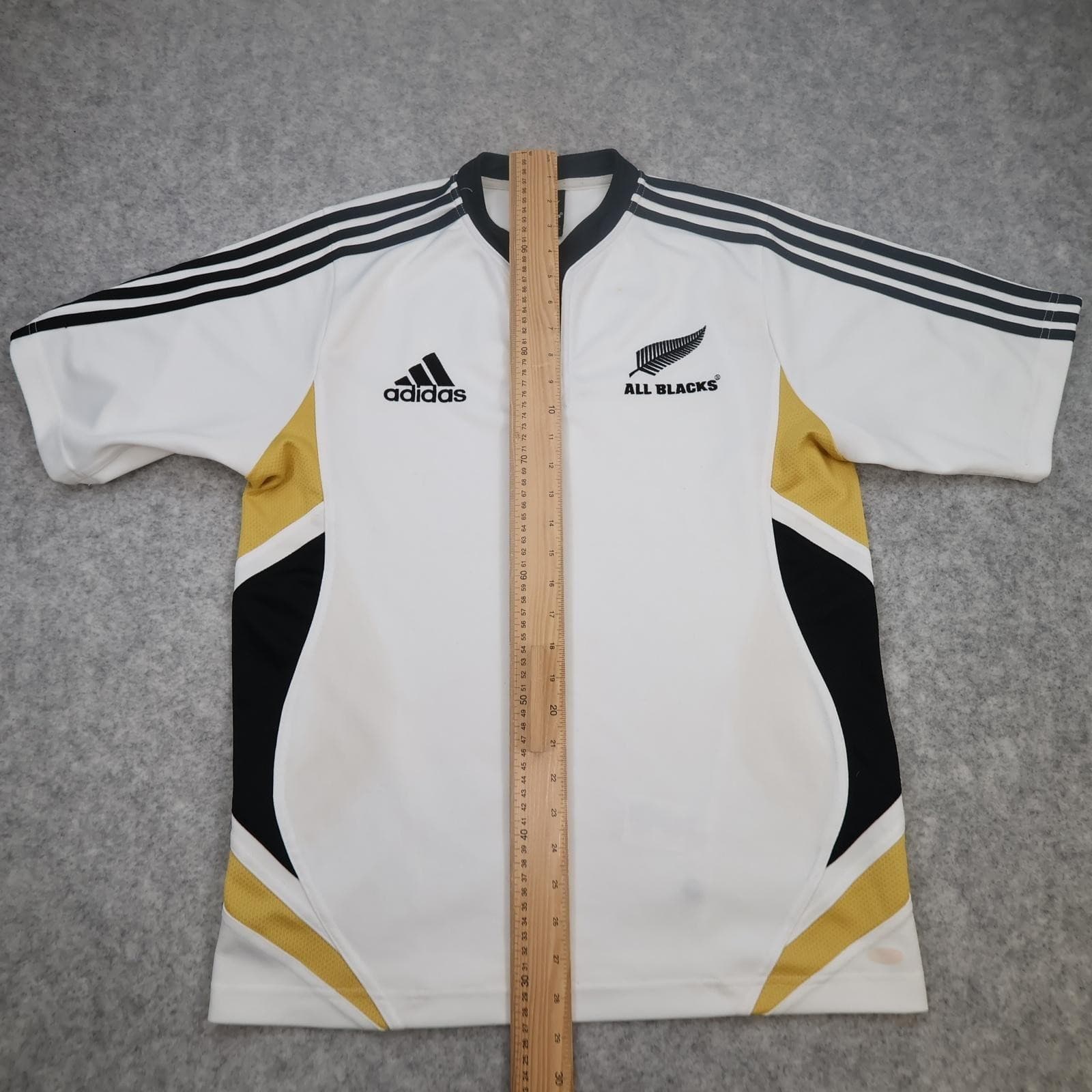 New Zealand All Blacks Shirt Mens Medium White Rugby Adidas 2008 Jersey Training photo 12