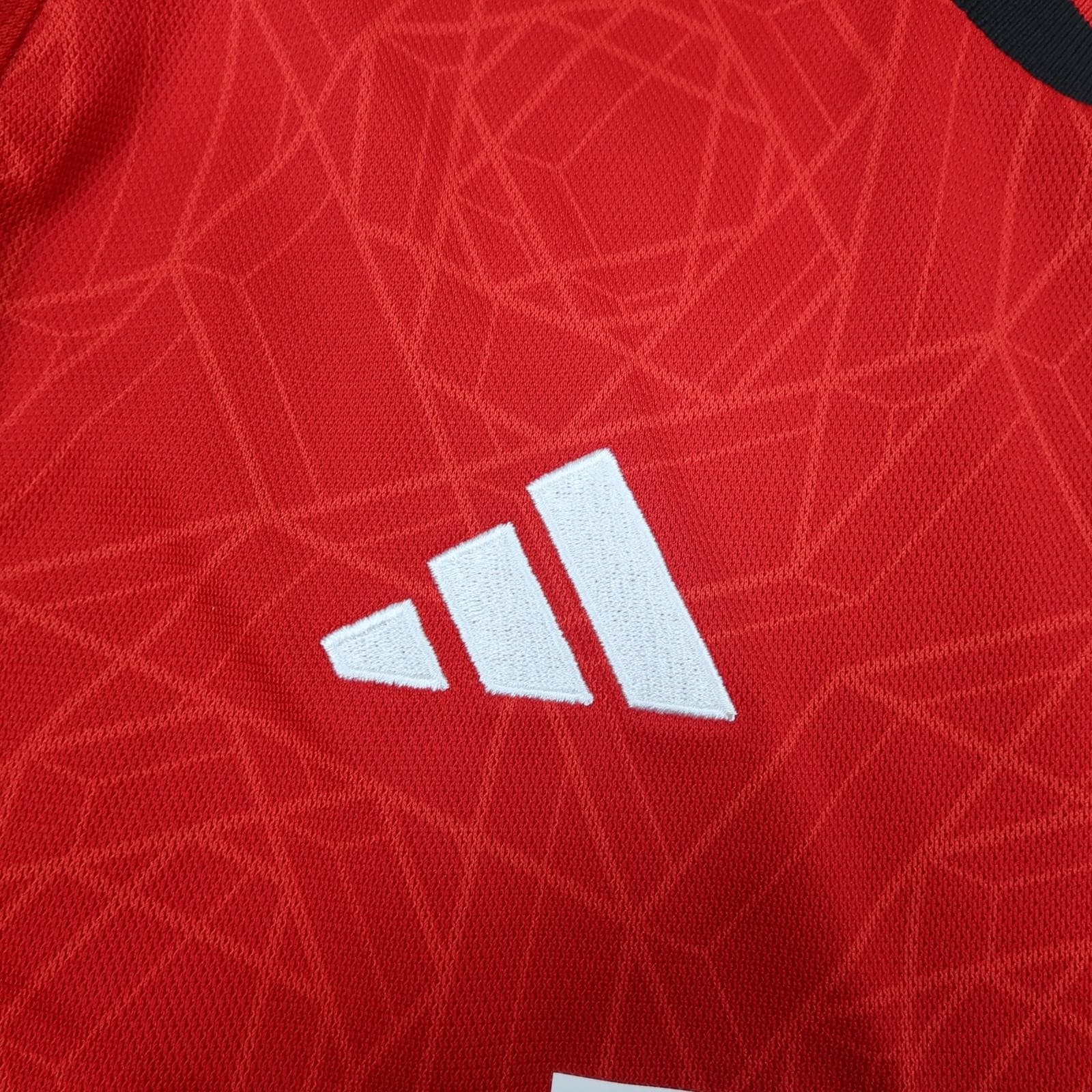Manchester United Shirt Mens Medium Red Home 2023 2024 Adidas TeamViewer Jersey photo 4