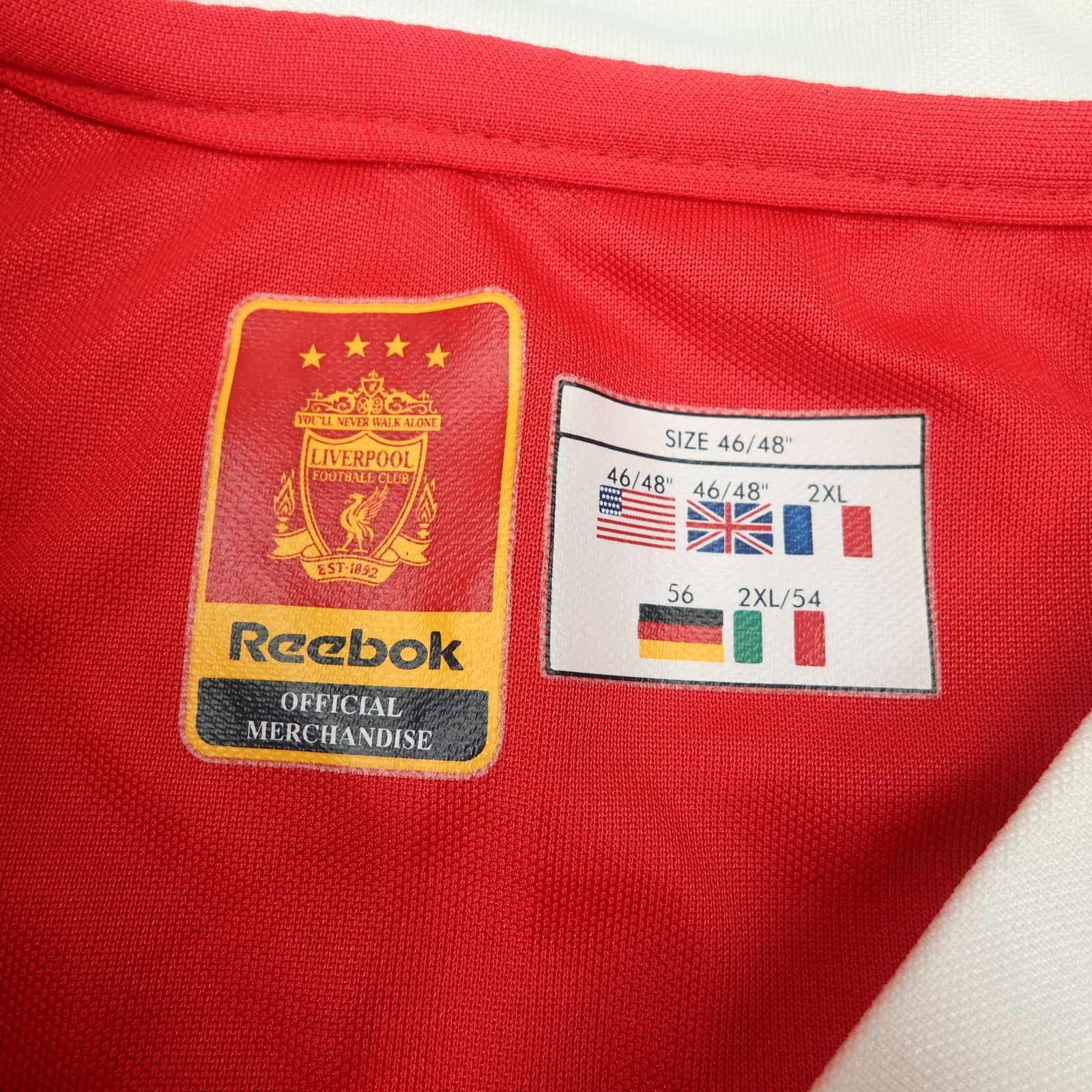 Vintage Liverpool Shirt 2XL Red Home Kit 2001 2003 Reebok Soccer Jersey photo 6