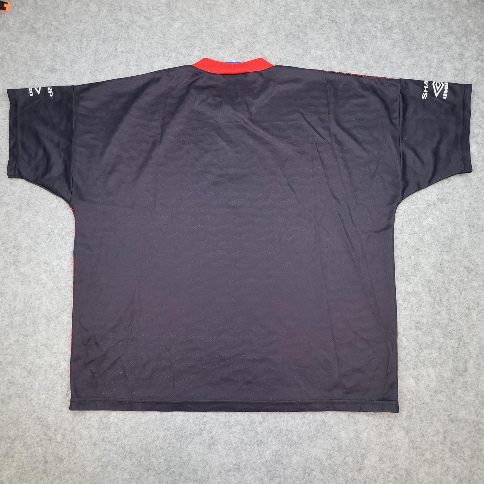 Vintage Manchester United Training Shirt Mens XL Black Umbro 1994 Soccer Jersey photo 2
