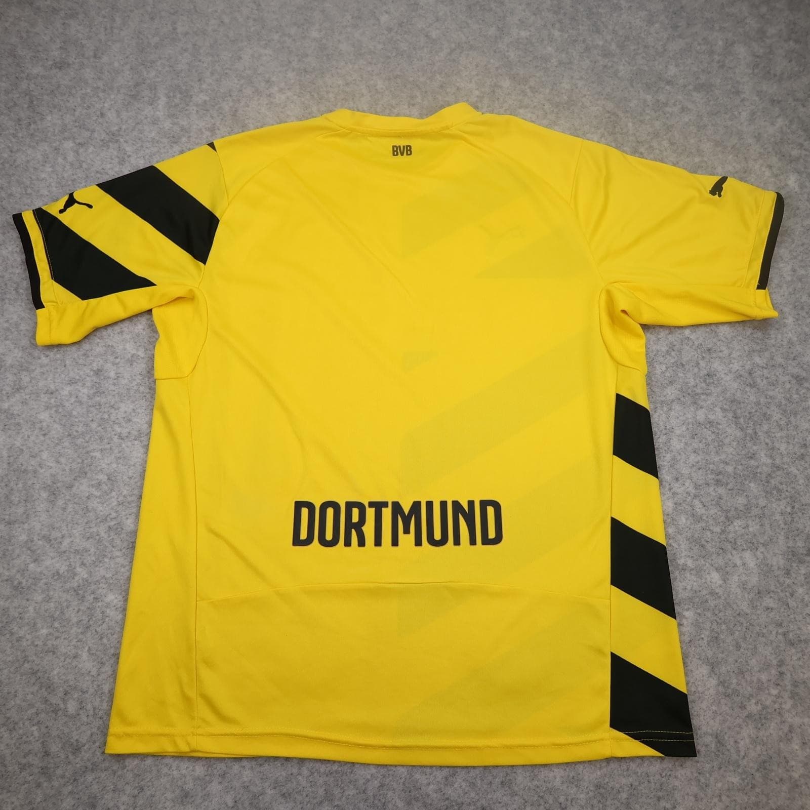 Borussia Dortmund Shirt Mens Large Yellow Black 2014 2015 Puma Evonik Jersey photo 2