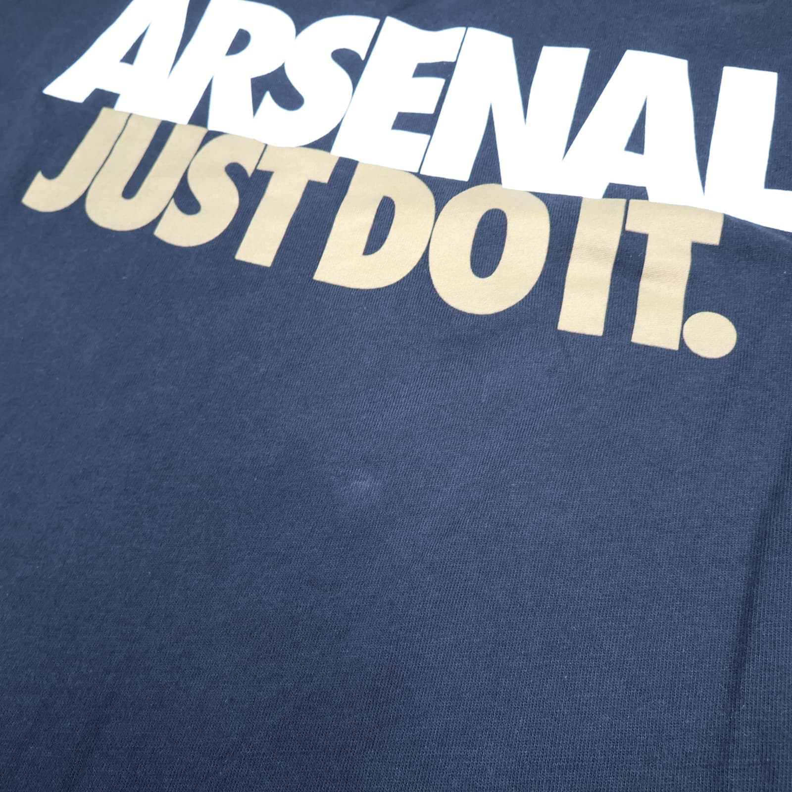 Arsenal Shirt Mens XL Black EPL Just Do It Football Nike Slim Fit Tee Shirt photo 3