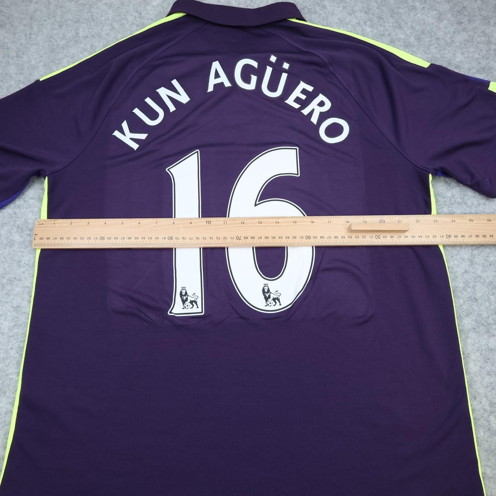 Manchester City Shirt Mens XL Purple 3rd Kit 2014 2015 Football Nike Aguero 16 photo 12