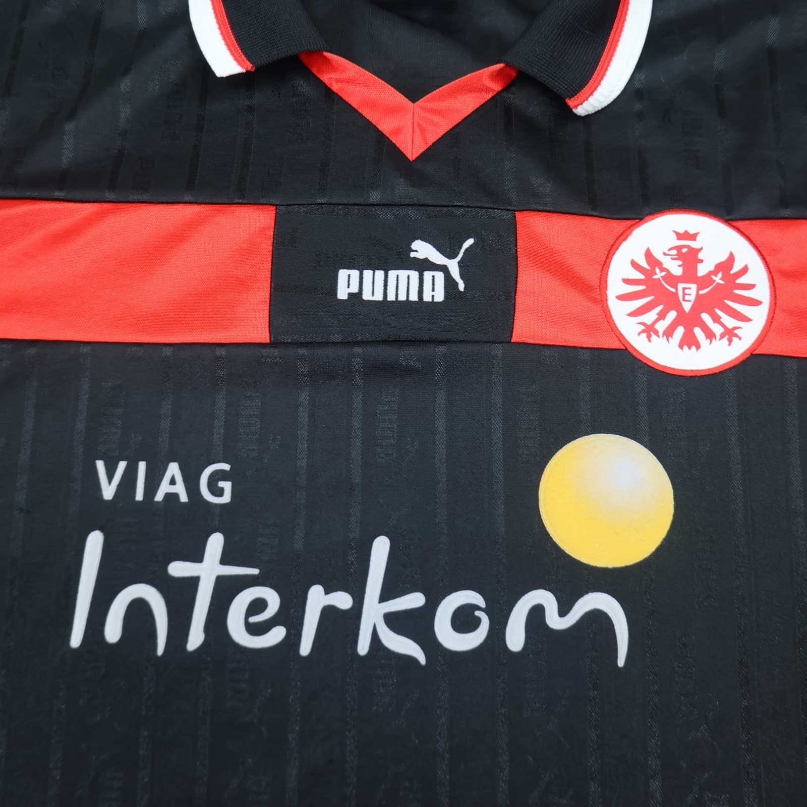 Eintracht Frankfurt Shirt 2XL Black Third Kit Puma Soccer Jersey 1999 2000 Y2K photo 3