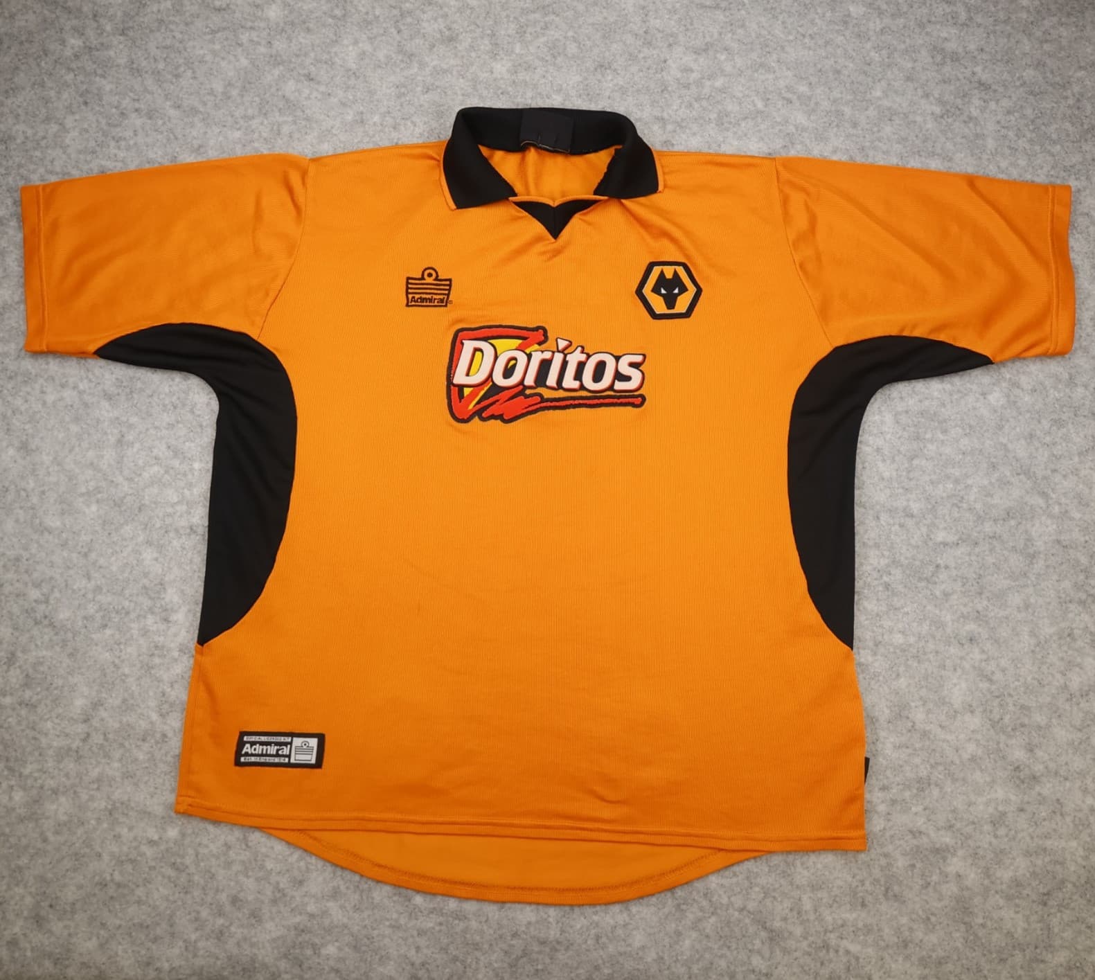 Vintage Wolves Football Shirt Large Orange Home Kit 2002 2004 Admiral Jersey