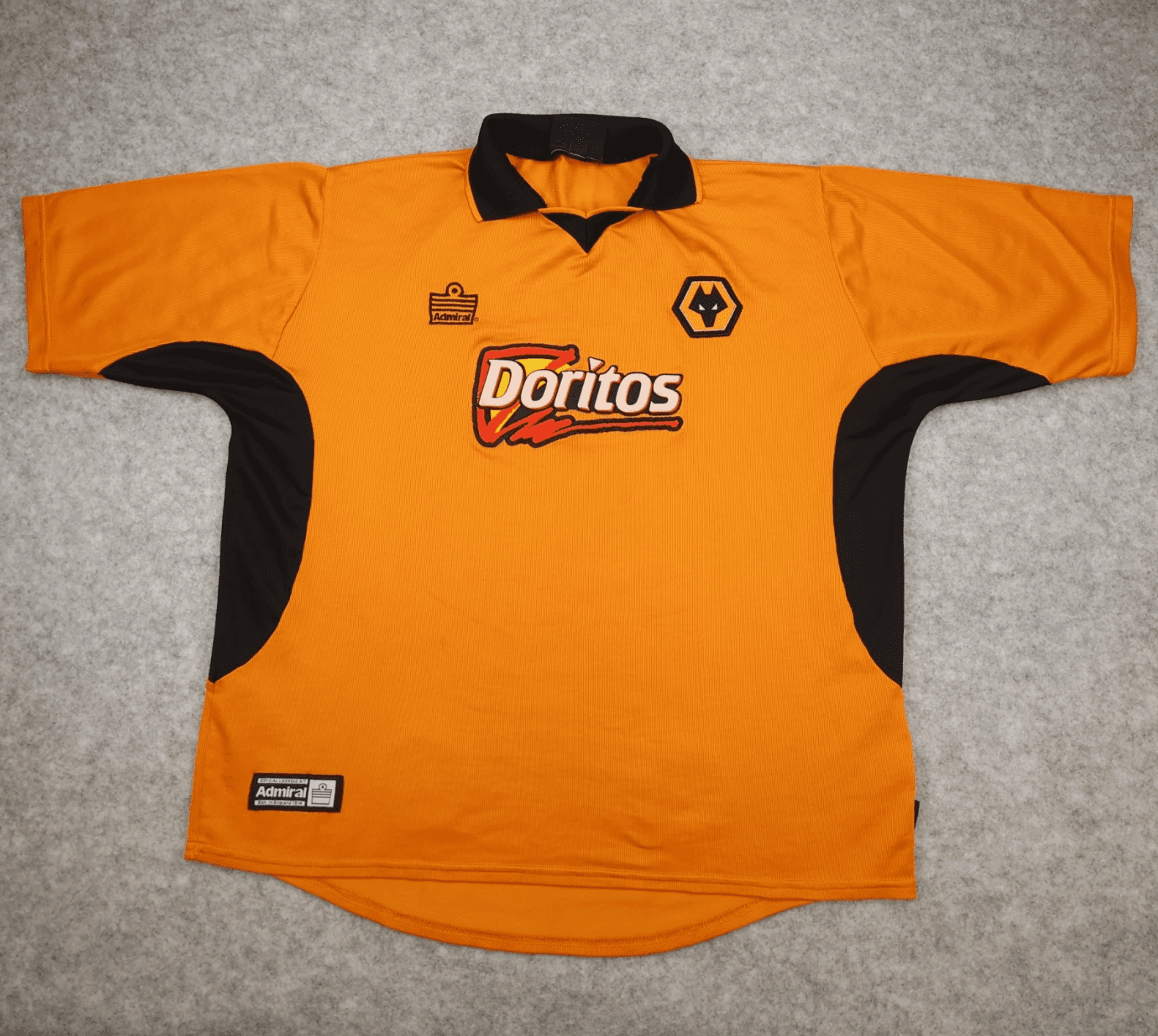 Vintage Wolves Football Shirt Large Orange Home Kit 2002 2004 Admiral Jersey