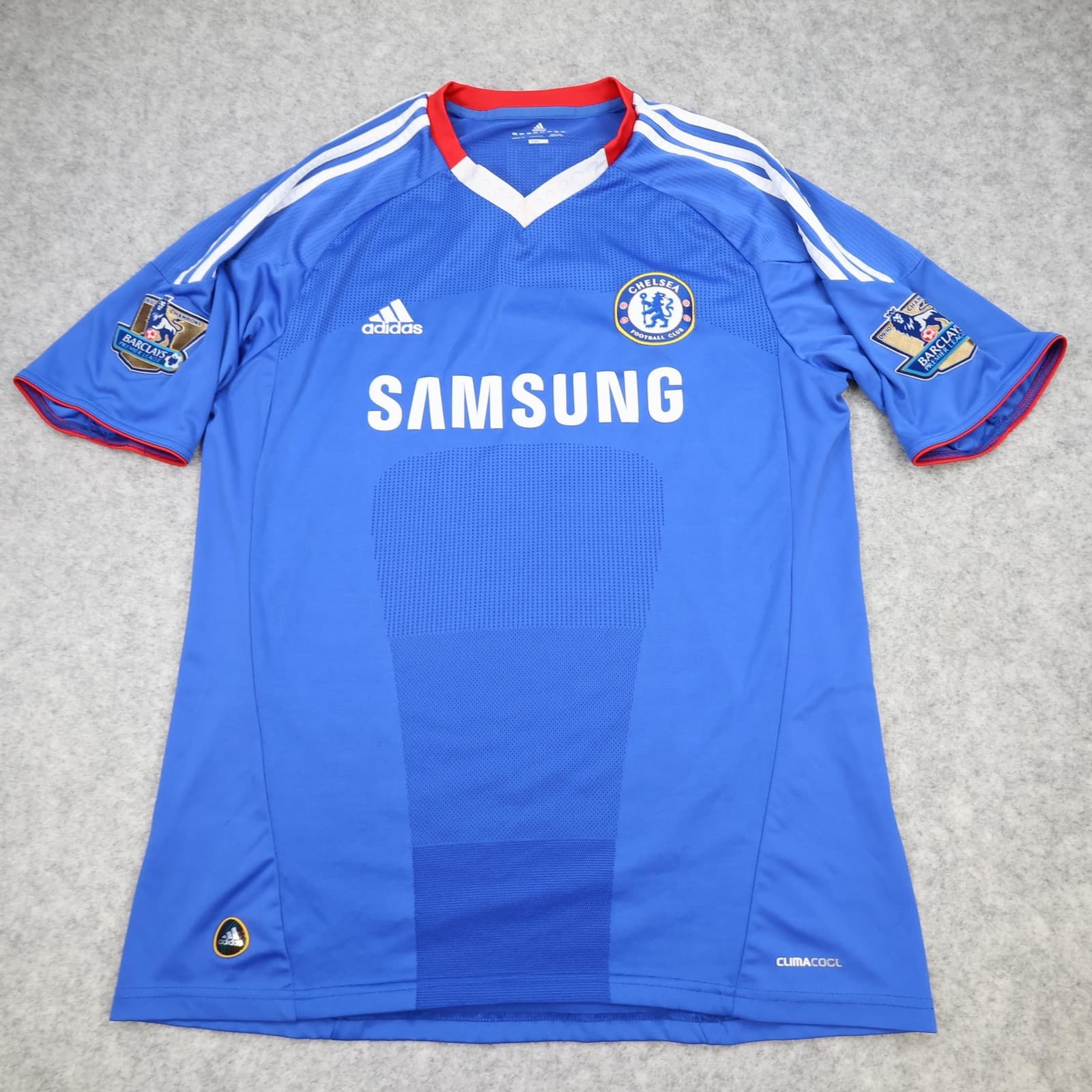 Chelsea Shirt Mens Large Blue Home 2010 2011 Adidas Anelka 39 Soccer Jersey photo 2