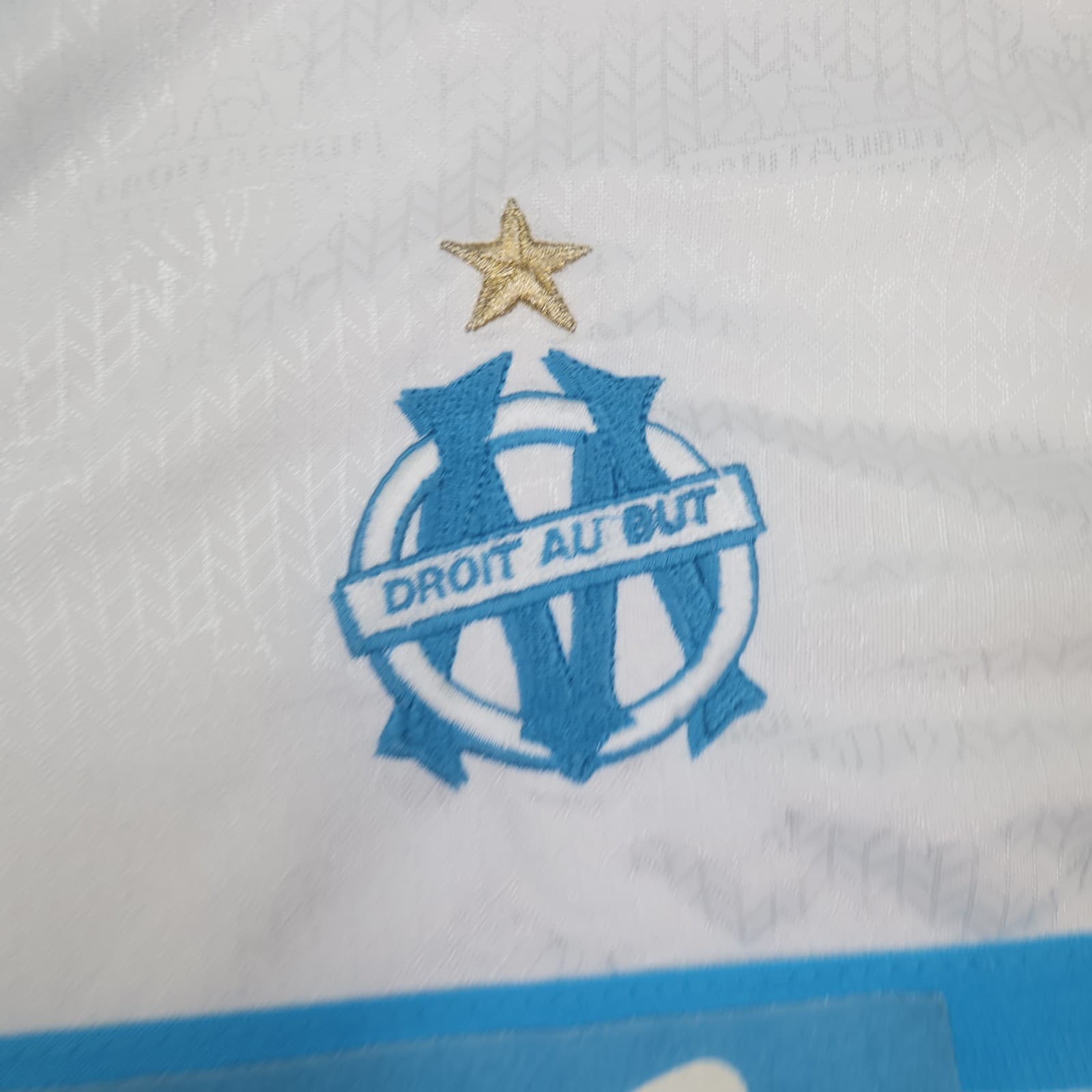 Vintage Marseille Football Shirt Large White Home Kit 1997 1998 Adidas Jersey photo 4