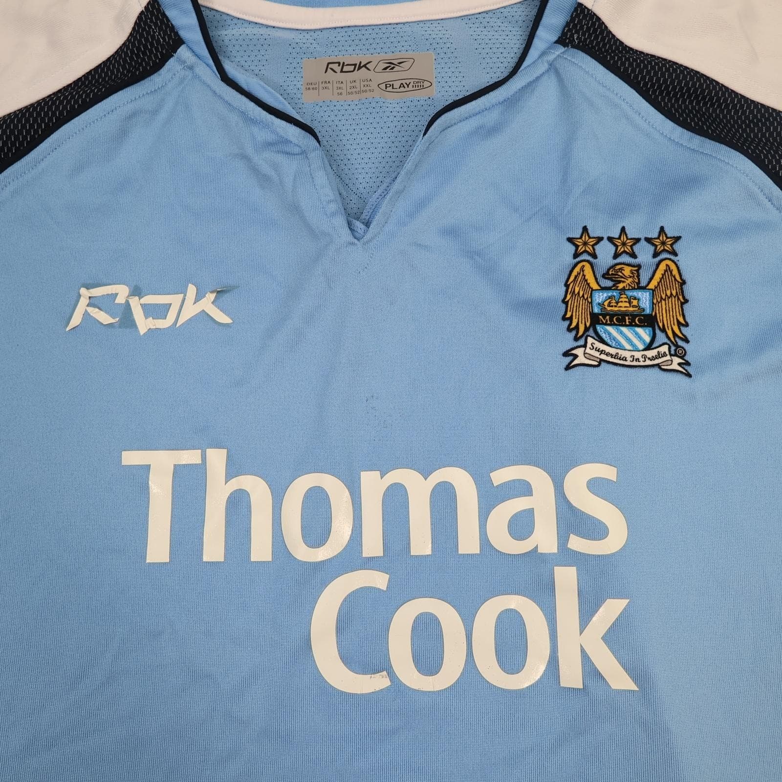 Manchester City Shirt Mens 2XL Blue Home 2006 2007 Reebok Thomas Cook Jersey photo 3