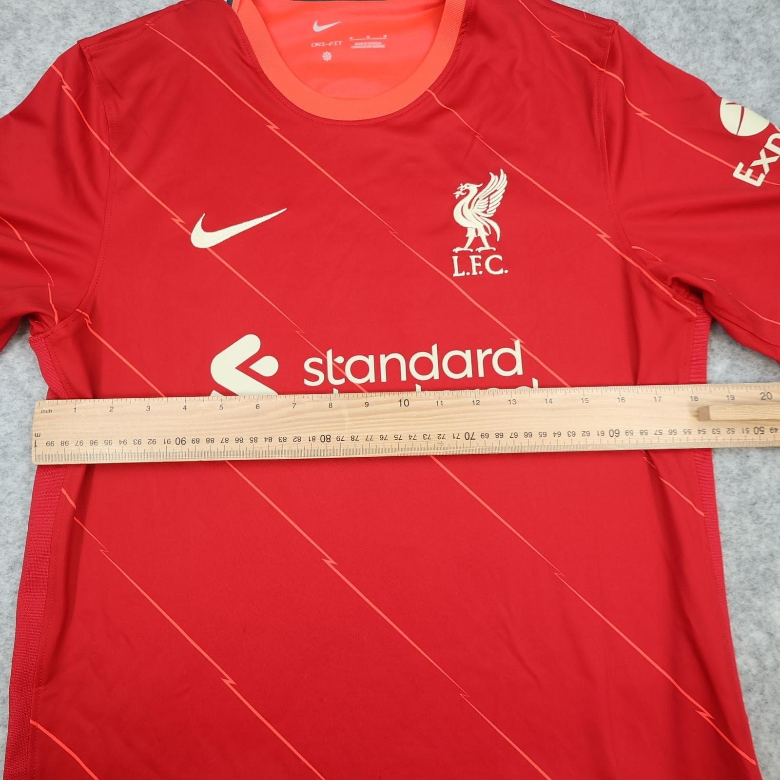 Liverpool Shirt Mens Medium Red Home 2021 2022 Football Nike Standard Chartered photo 10