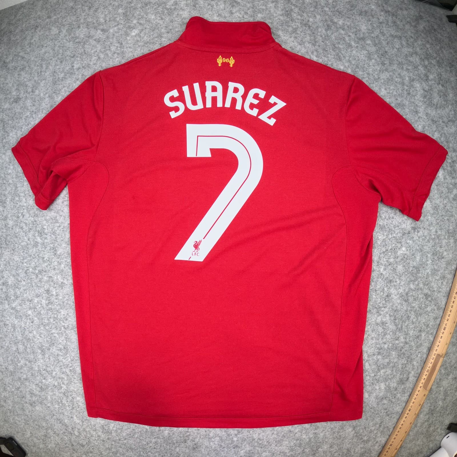 Liverpool Football Shirt Extra Large Red Home 2012 2013 Warrior Luis Suárez 7 photo 4
