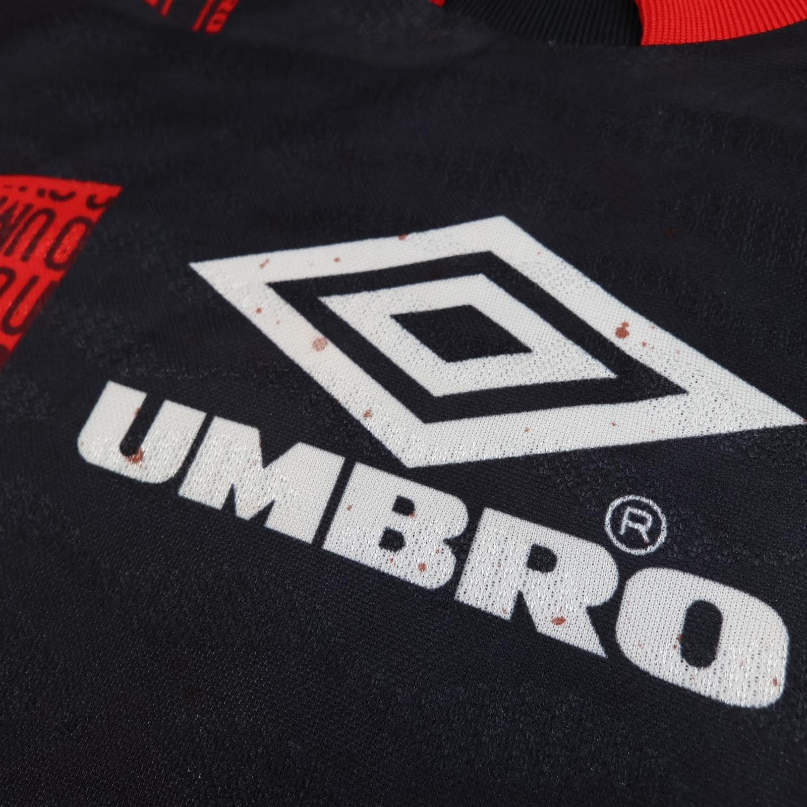 Vintage Manchester United Training Shirt Mens XL Black Umbro 1994 Soccer Jersey photo 4