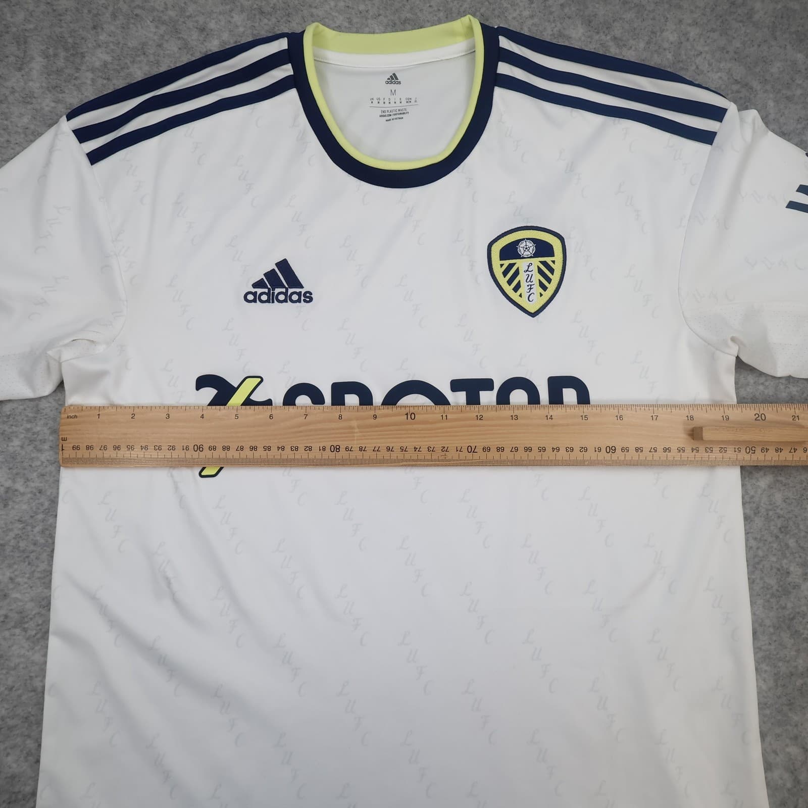 Leeds United Shirt Mens Medium White Home 2022 2023 EPL Football Adidas SBOTOP photo 11