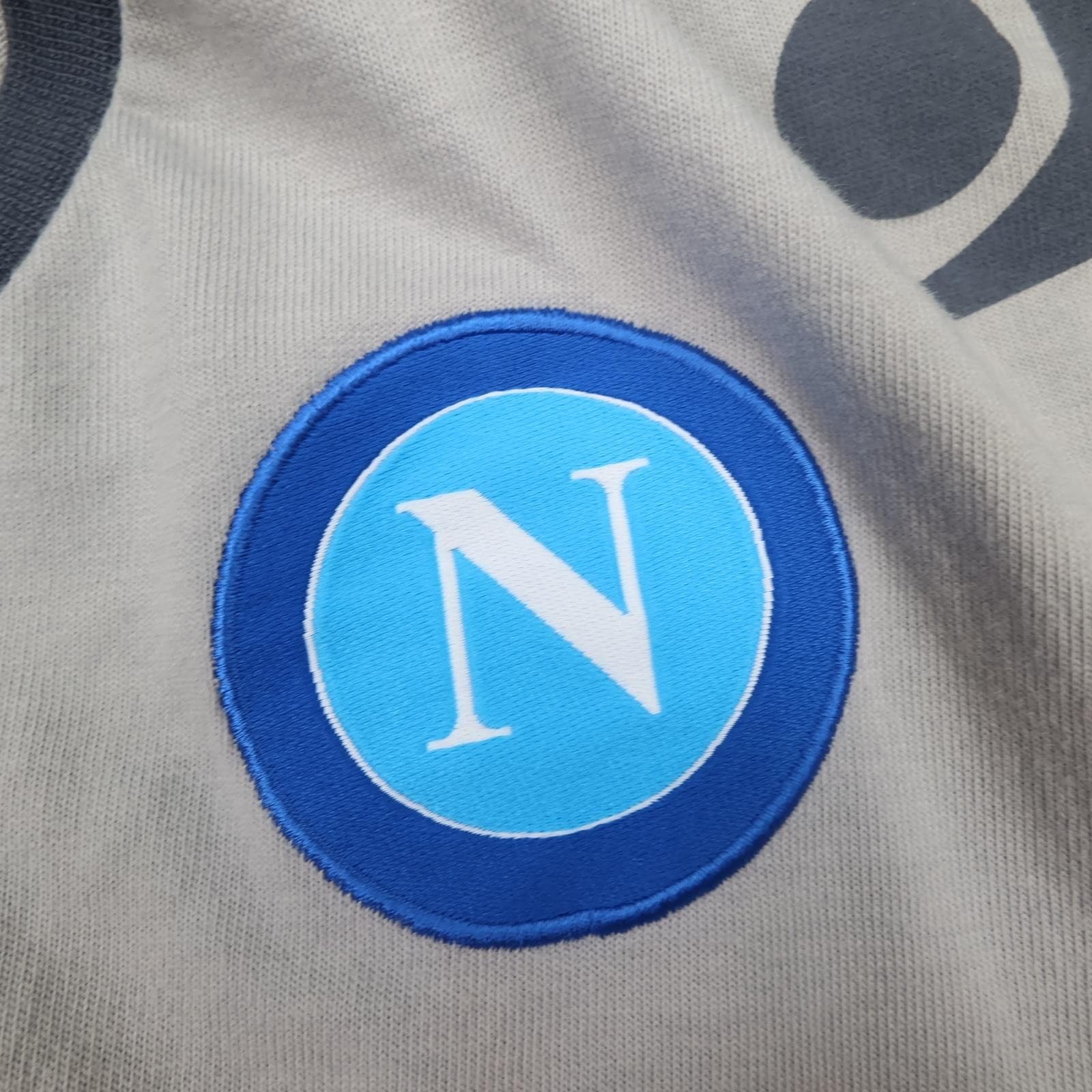 SSC Napoli Training Shirt Mens XL Grey Football Macron 2014 2015 Jersey photo 6