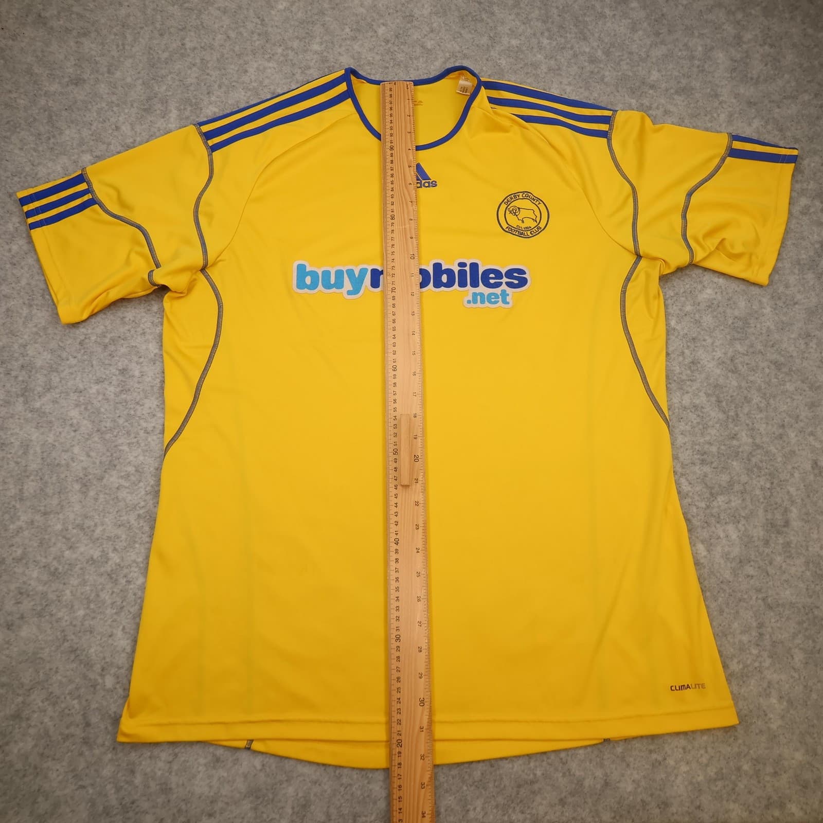 Derby County Shirt Mens 2XL Yellow Away 2010 2011 Football Adidas Buymobiles photo 13