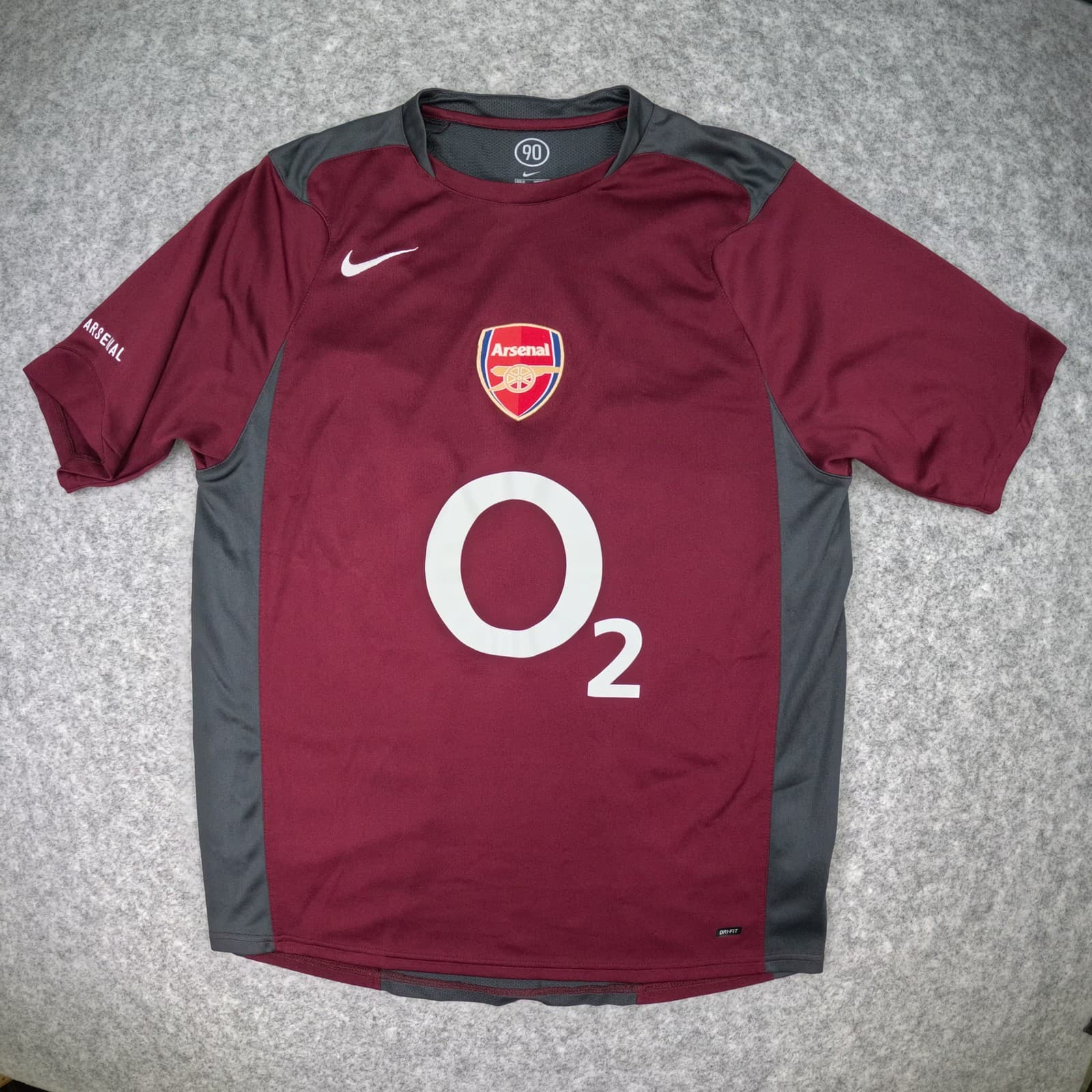 Arsenal Football Training Shirt Medium Red 2005-06 Nike Short Sleeve Jersey