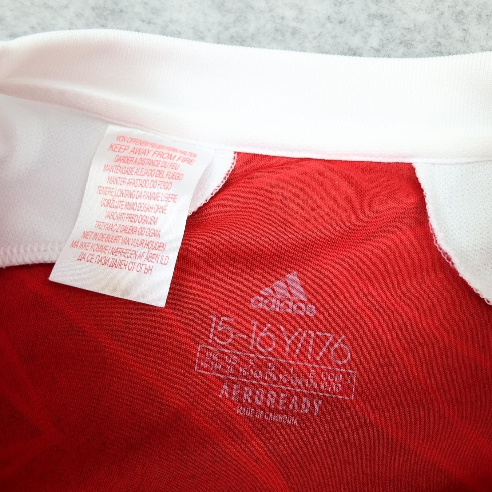 Arsenal Shirt Kids 15-16 Red Home Long Sleeve 2020 2021 Adidas Soccer Jersey photo 7