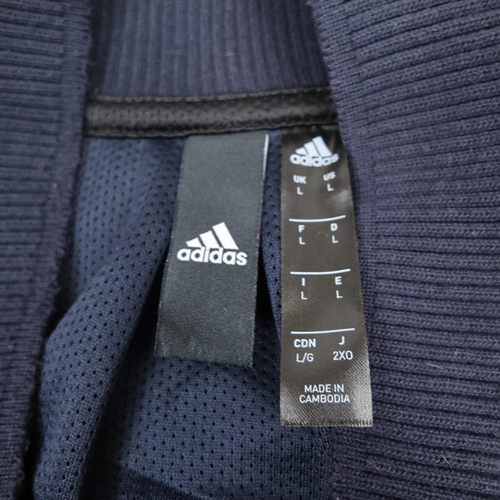 Adidas Jacket Mens Large Blue Colourblock Track Full Zip A Logo Lined DX8408 photo 4