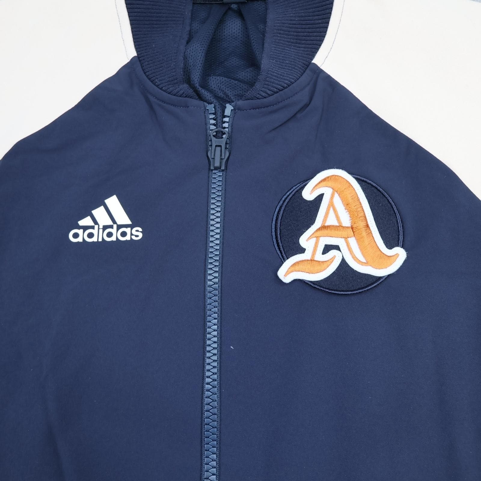 Adidas Jacket Mens Large Blue Colourblock Track Full Zip A Logo Lined DX8408 photo 2