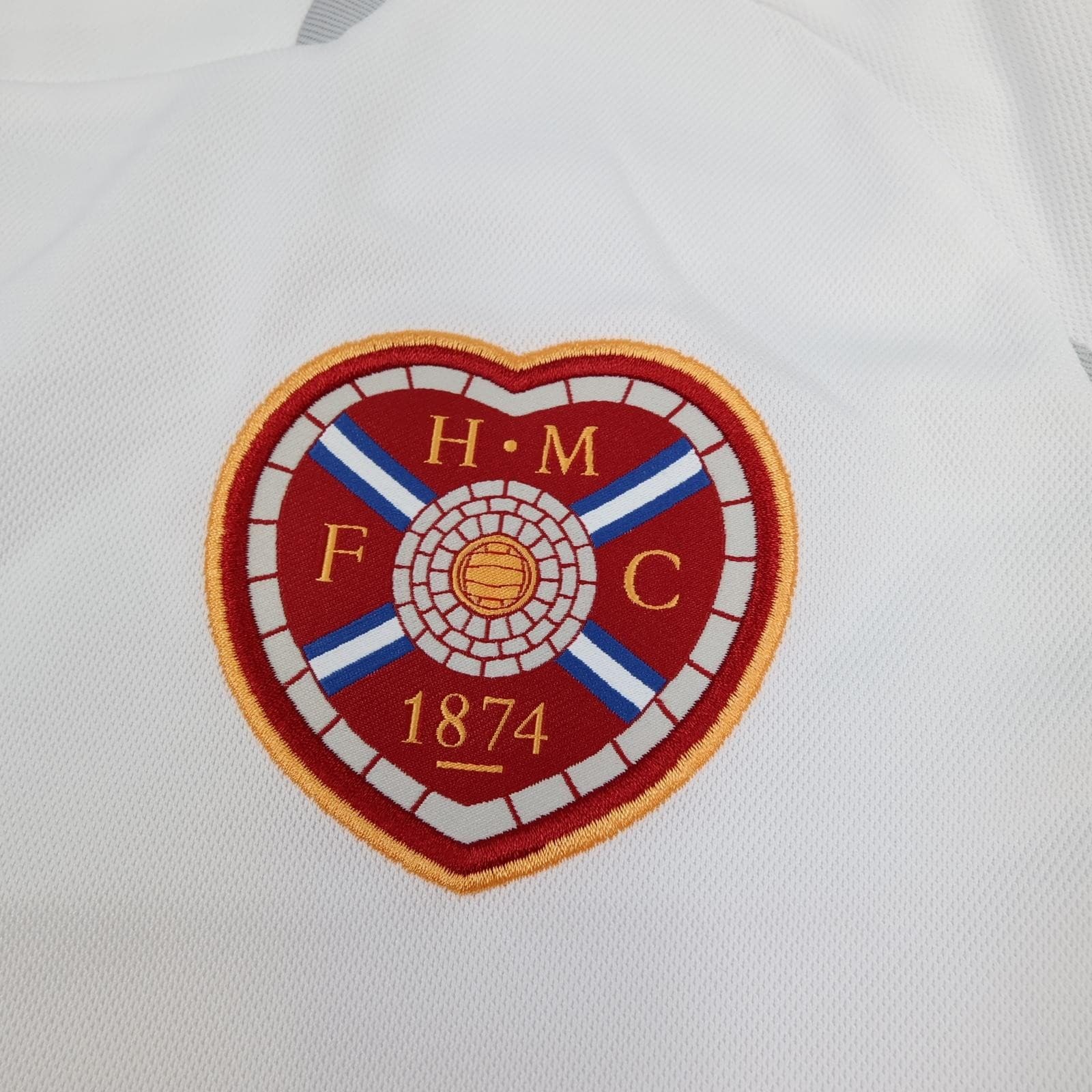 Hearts Shirt Mens Large White Away Long Sleeve Umbro 2018 2019 Soccer Jersey photo 6