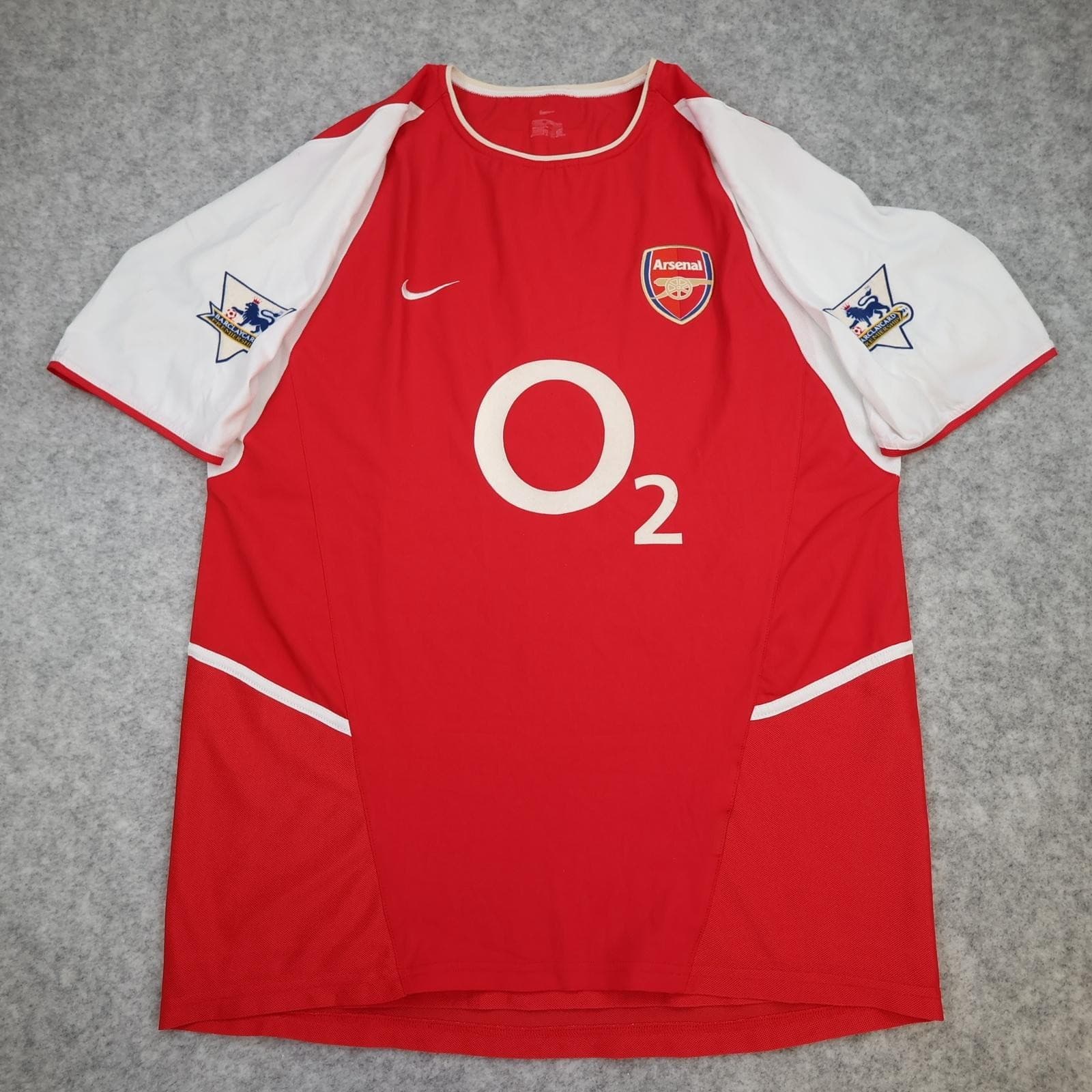 Vintage Arsenal Shirt Mens XL Red Home 2002 2004 Invincibles Nike O2 Vieira 4 photo 2