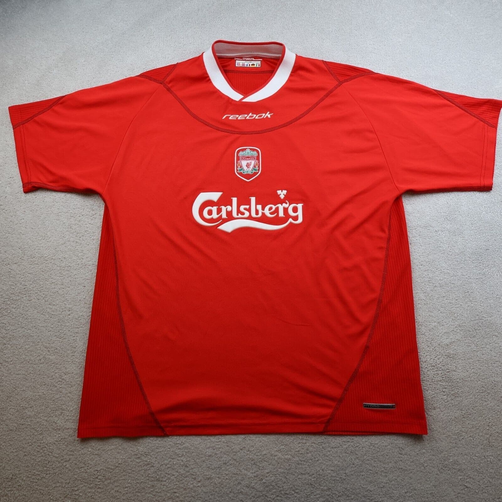 Vintage Liverpool Shirt 2XL Red Home Kit 2002 2004 Reebok Jersey 46/48 Gerrard photo 2
