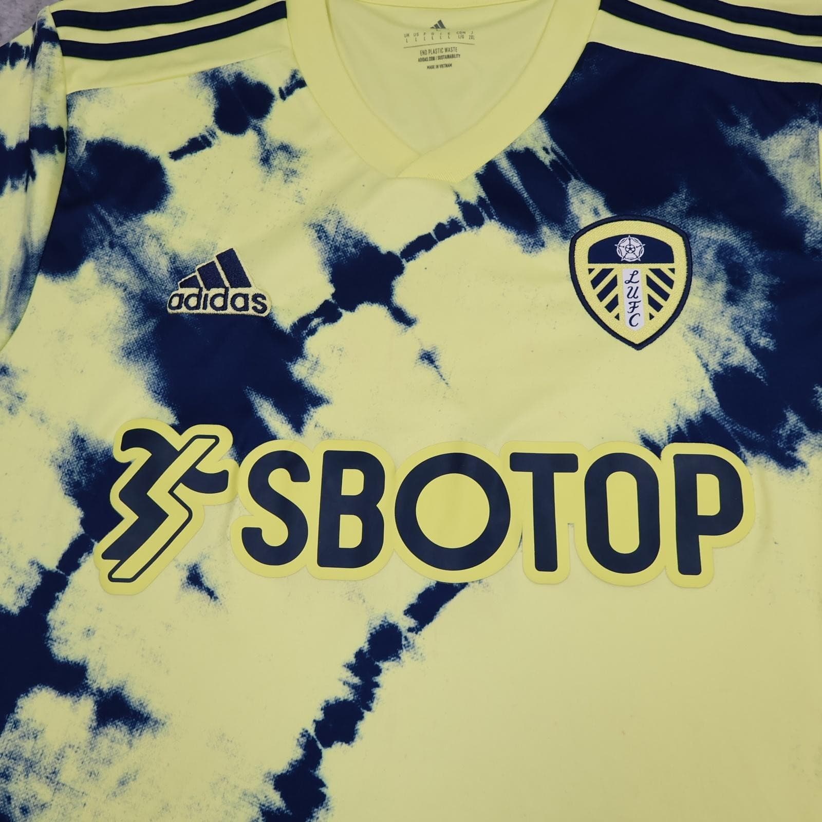 Leeds United Shirt Mens Large Yellow Away Kit 2022 2023 Football Adidas SBOTOP photo 3